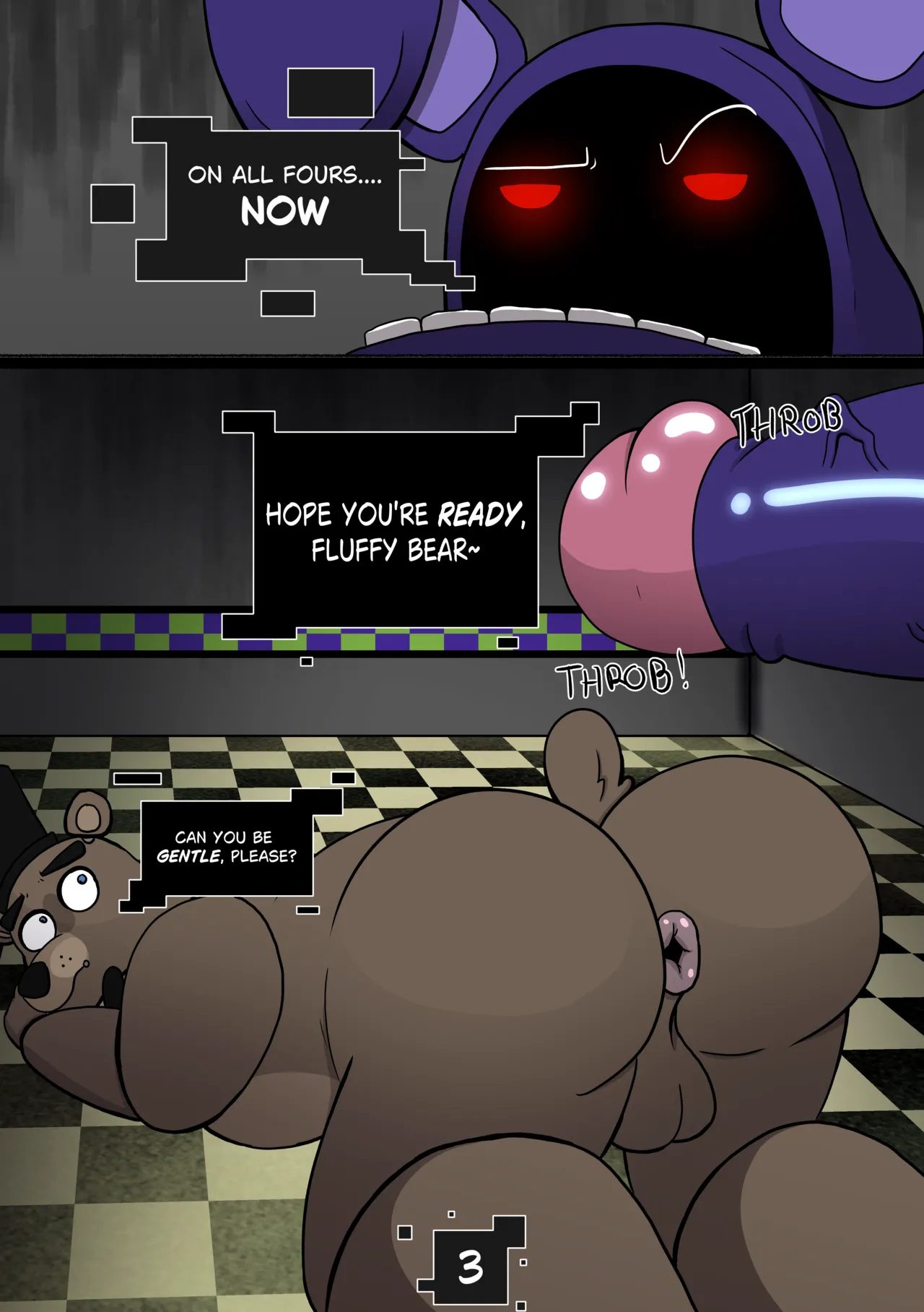 Withered Freddy x Withered Bonnie Mini Comic page 3 full