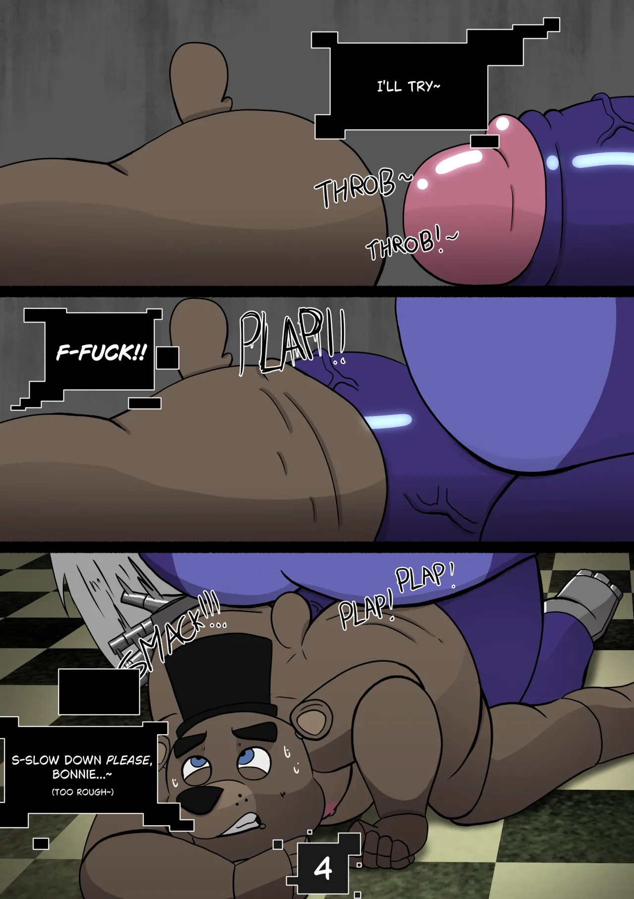 Withered Freddy x Withered Bonnie Mini Comic page 4 full