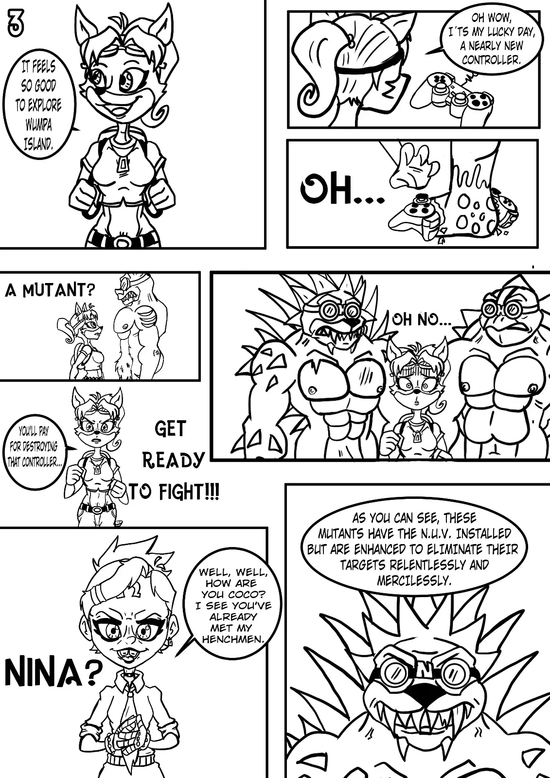 Coco Bandicoot in "Nina's Punishment" page 5 full
