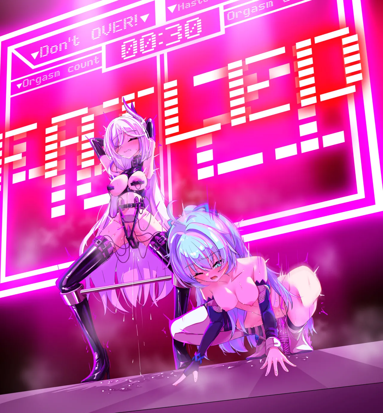 【Skeb絵】片方は超えないようにしなきゃいけない強制絶頂レース・差分 page 3 full