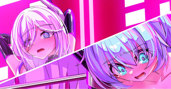 【Skeb絵】片方は超えないようにしなきゃいけない強制絶頂レース・差分 cover
