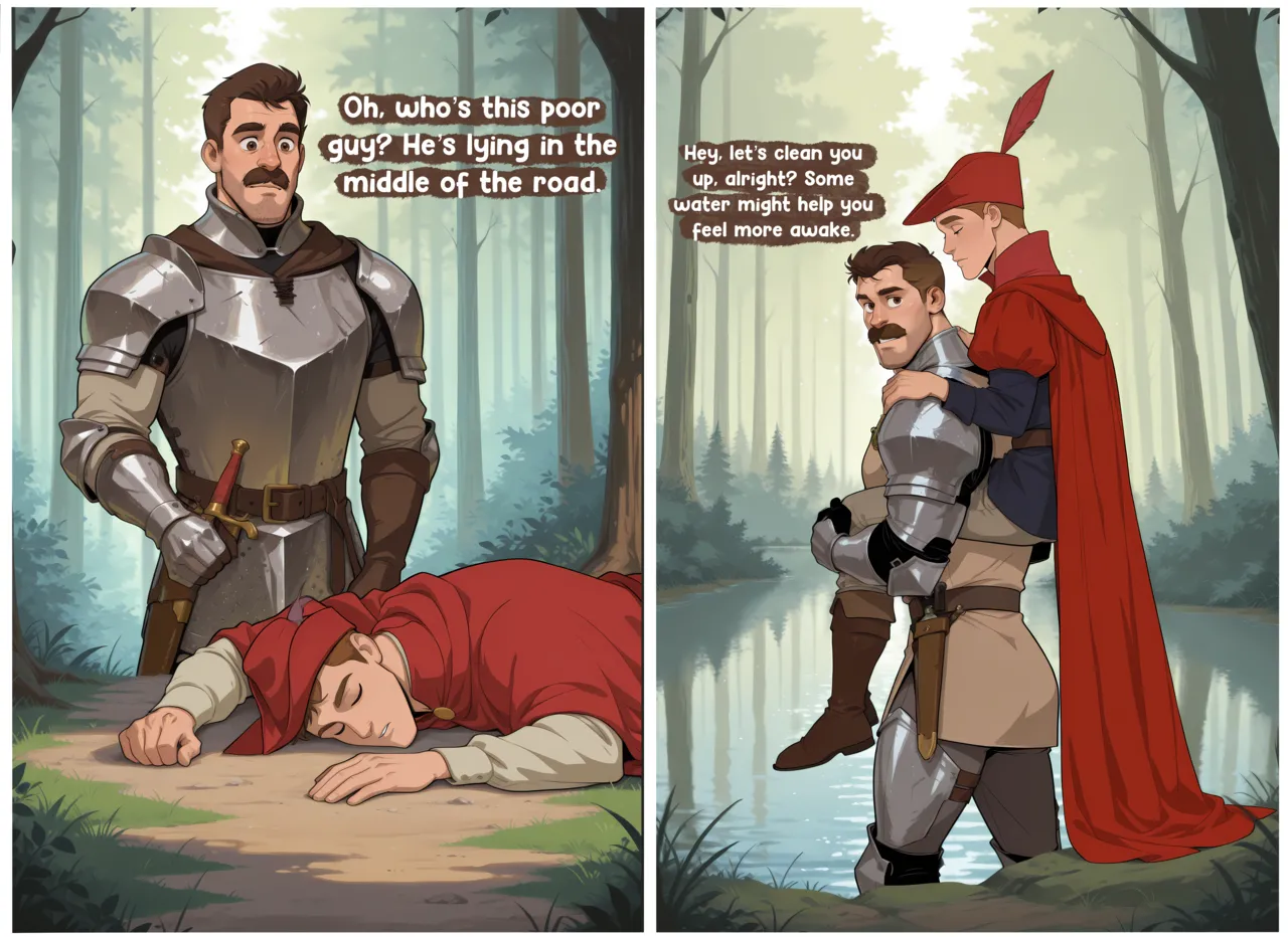 Knight Daddy Anderson and Prince Phillip Comic page 1 full