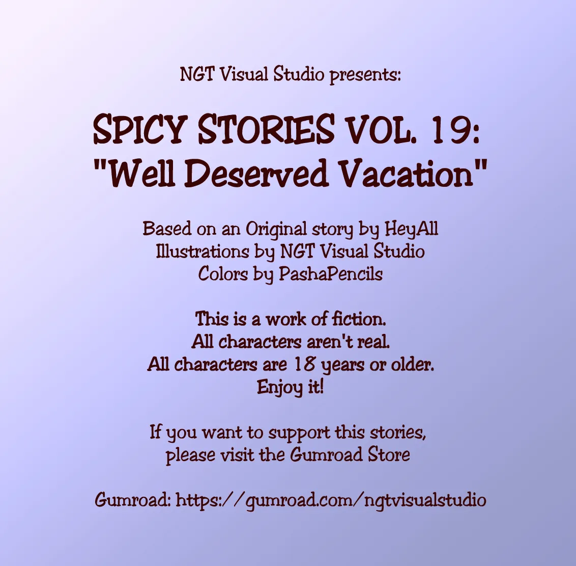 NGT Spicy Stories 19 - Well Deserved Vacation page 1 full