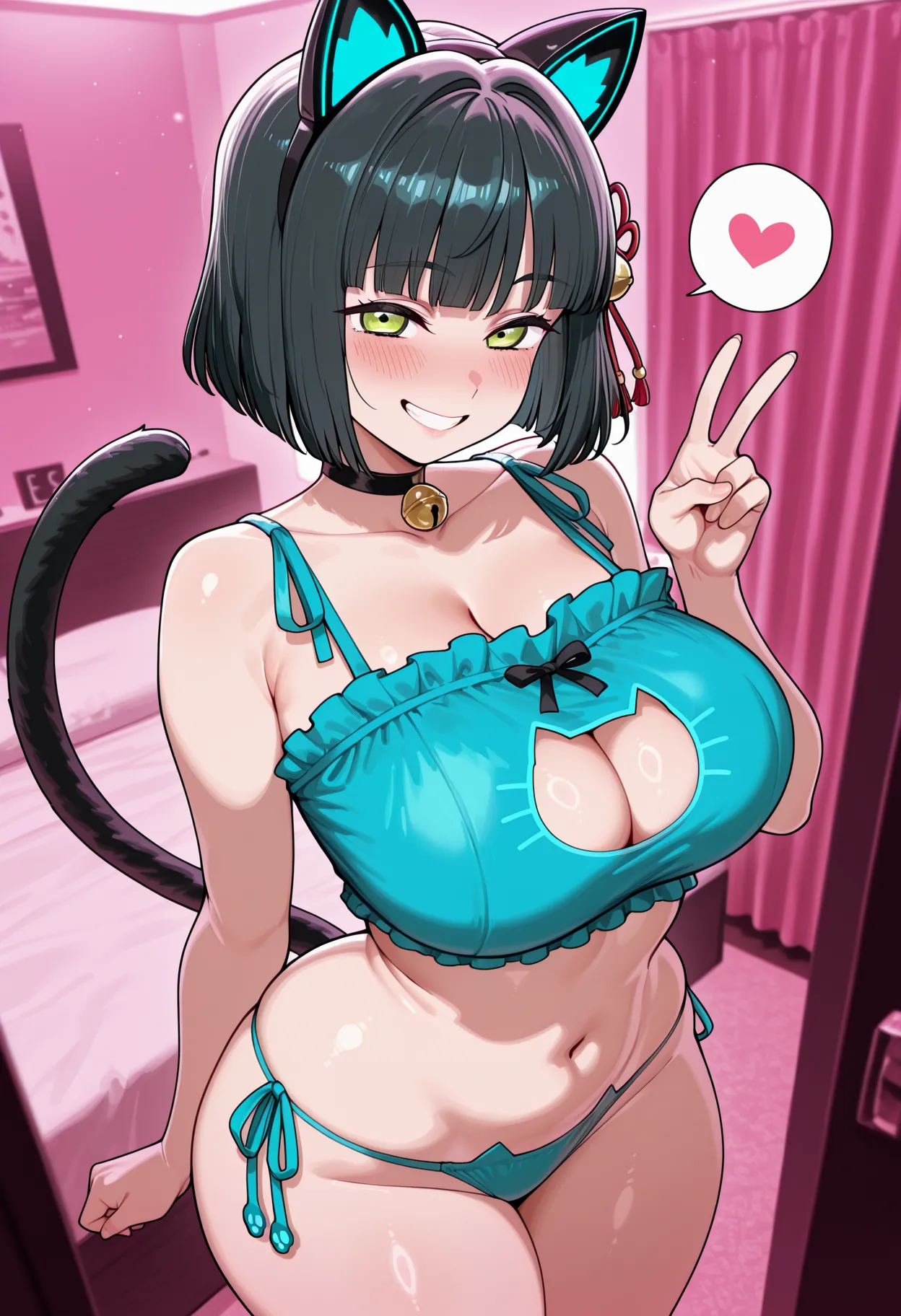 Ginko Momose 百生 吟子 -req-nekomimi-cat.lingerie-lovehotel-BBC-NTR- page 4 full