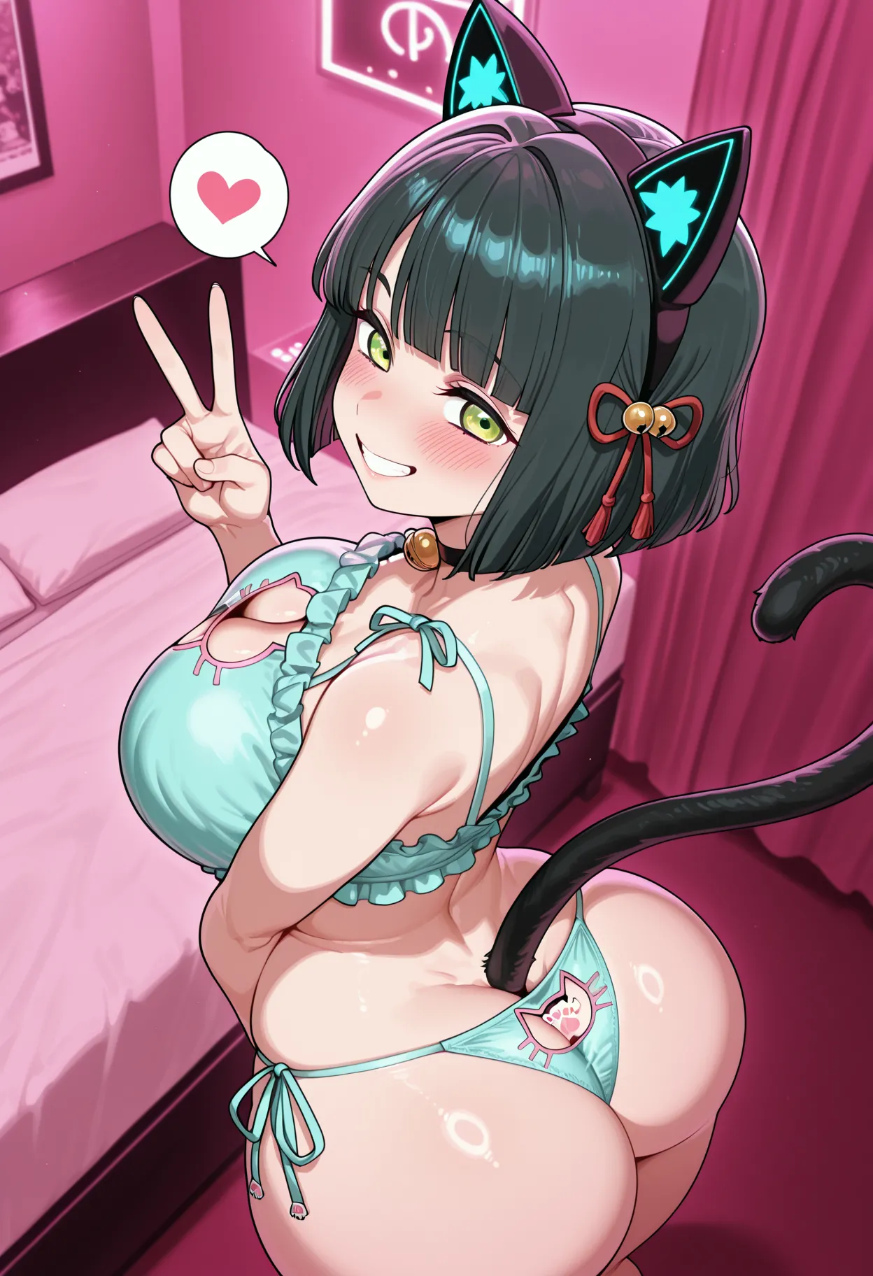 Ginko Momose 百生 吟子 -req-nekomimi-cat.lingerie-lovehotel-BBC-NTR- page 6 full