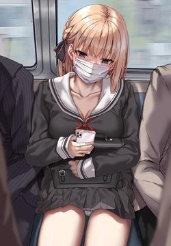露出通学電車 朱璃愛ちゃん