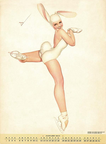 Gorgeous Petty - 1947 Calendar cover