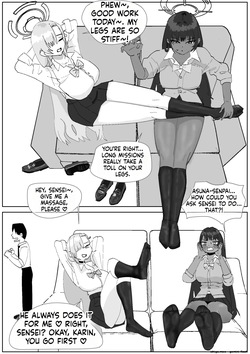 Karin &amp; Asuna: Disposing of Masochistic Trash-Sperm with Super-Stinky Foot Masturbation