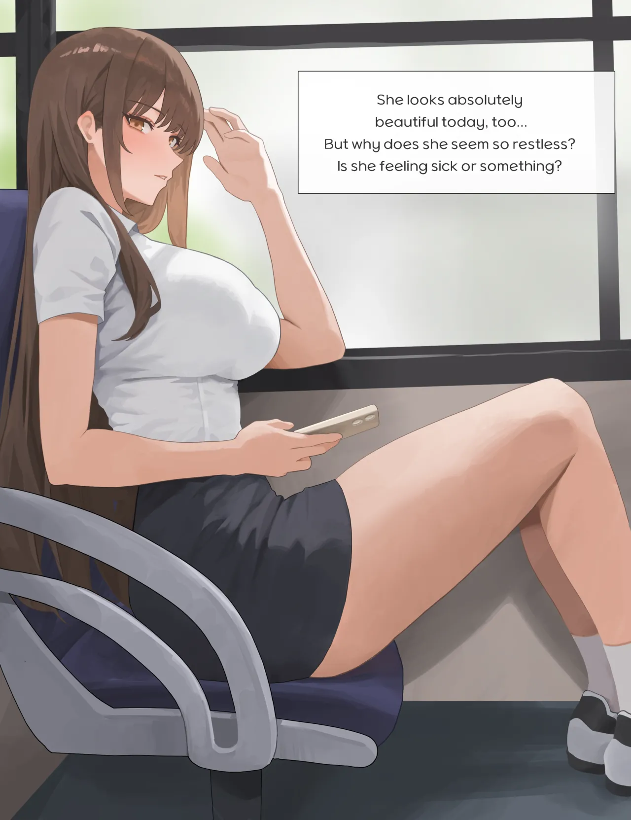 |fartist| The girl silently farting on the bus page 1 full