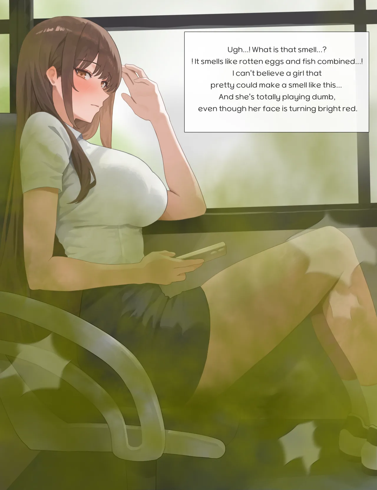 |fartist| The girl silently farting on the bus page 3 full