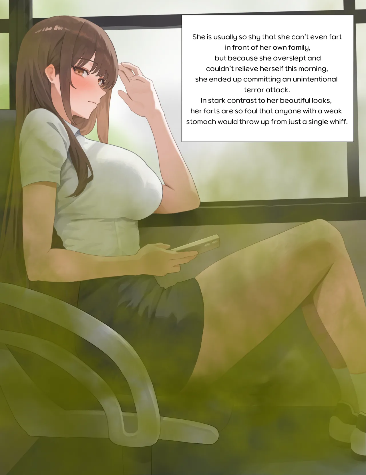 |fartist| The girl silently farting on the bus page 4 full