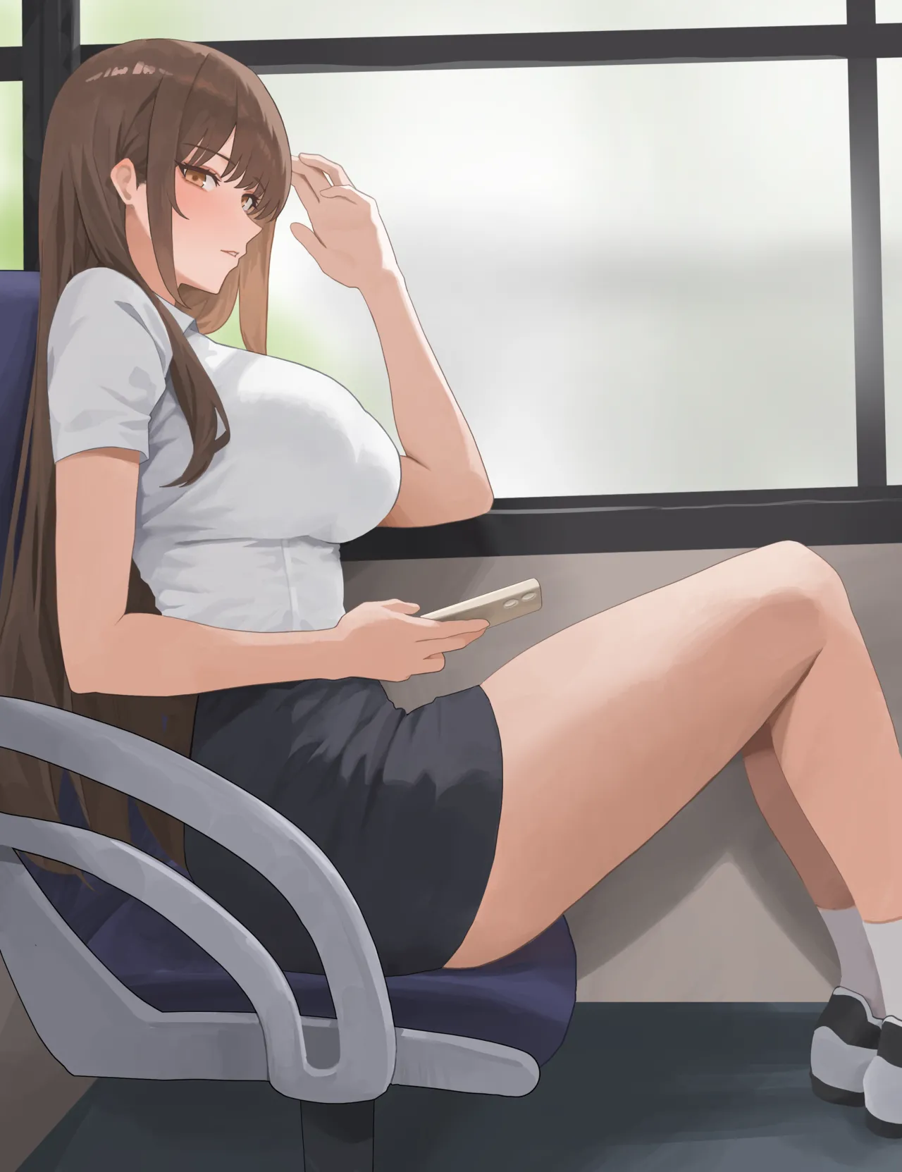 |fartist| The girl silently farting on the bus page 5 full
