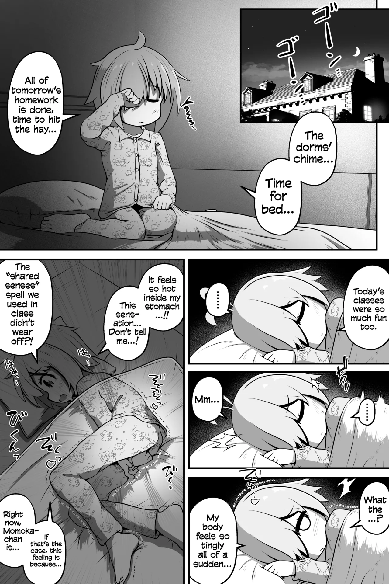 Mahoutsukai no Shounen Shoujo ga Kankaku Kyouyuu Mahou tsukatte Ecchi suru Ohanashi | A Story About a Mage-Student Girl and Boy Using a Shared Senses Spell and Lewding Together page 4 full