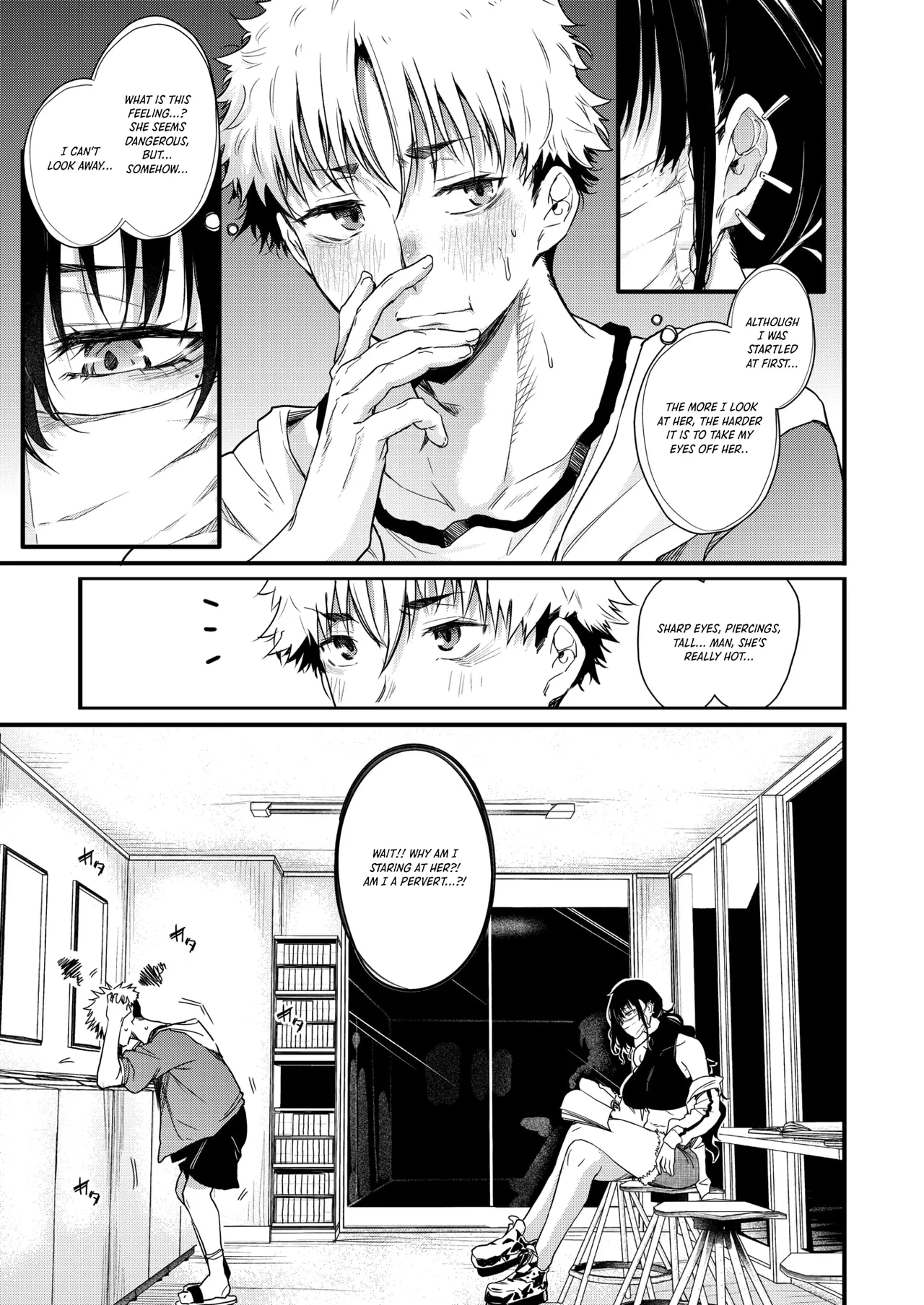 Koinrandori No Burakku Oneesan｜The Girl in Black at the Laundromat page 5 full
