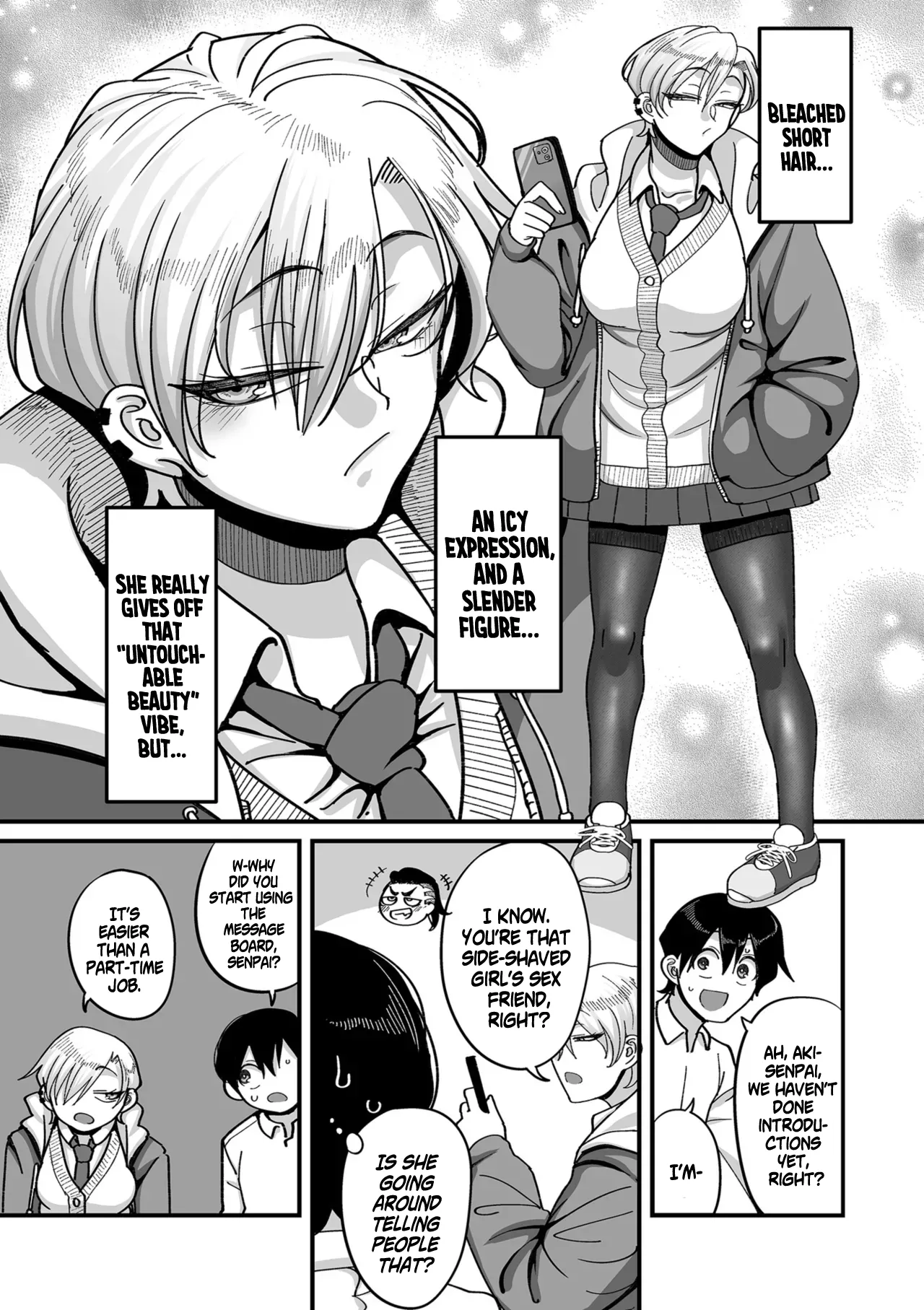 School Prostitution Journal  - Chapter 5: Expressionless Aki-senpai &amp; Tanned, Thick-Eyebrowed Yanagi-senpai page 2 full