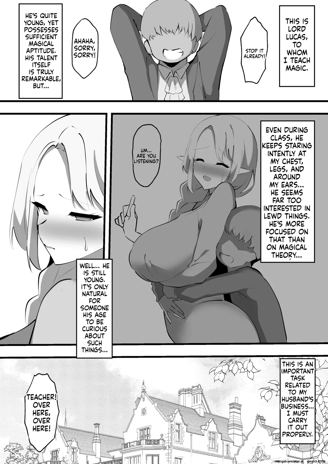 Lewd Corruption Magic Lesson ~The Married Elf Wife Becomes the Perverted Noble's Impregnating Meat Toilet~ page 3 full