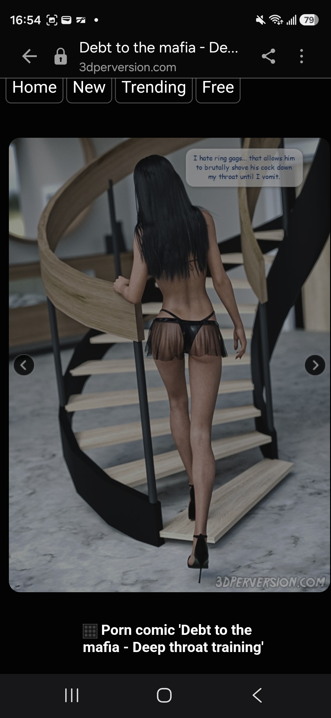 3DPerversion 'Debt to the mafia - Deep throat training page 6 full
