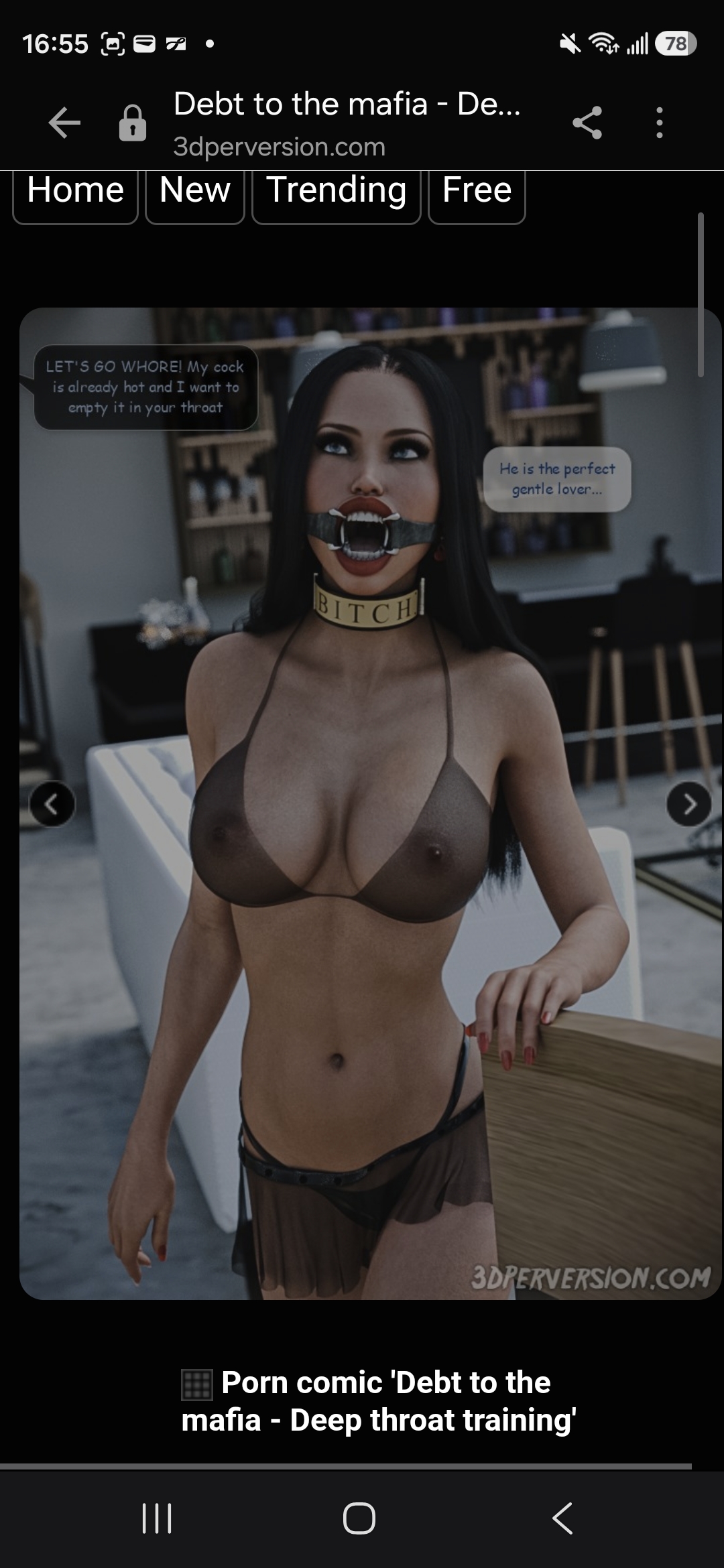 3DPerversion 'Debt to the mafia - Deep throat training page 7 full