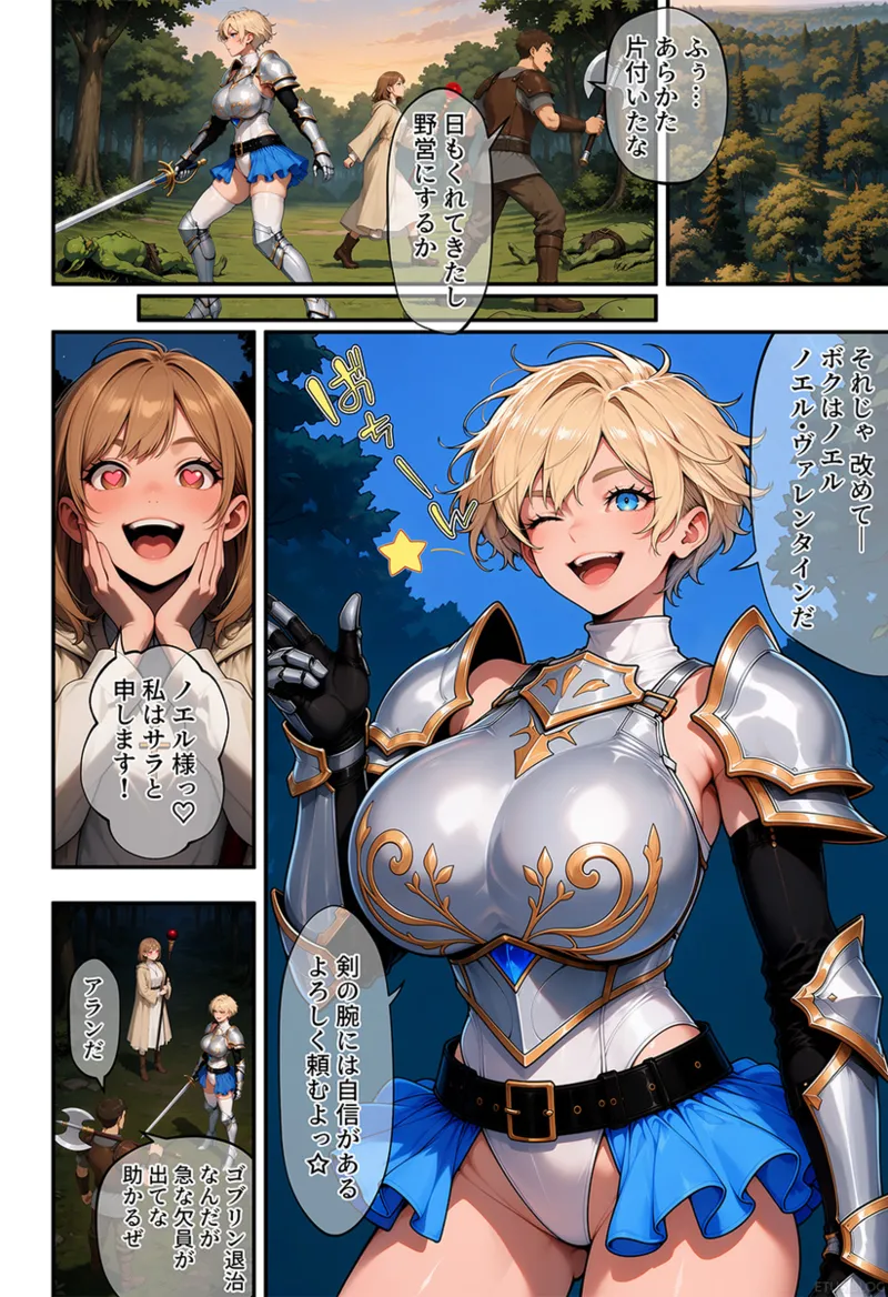 Busty Tomboy Knight vs Goblins page 5 full