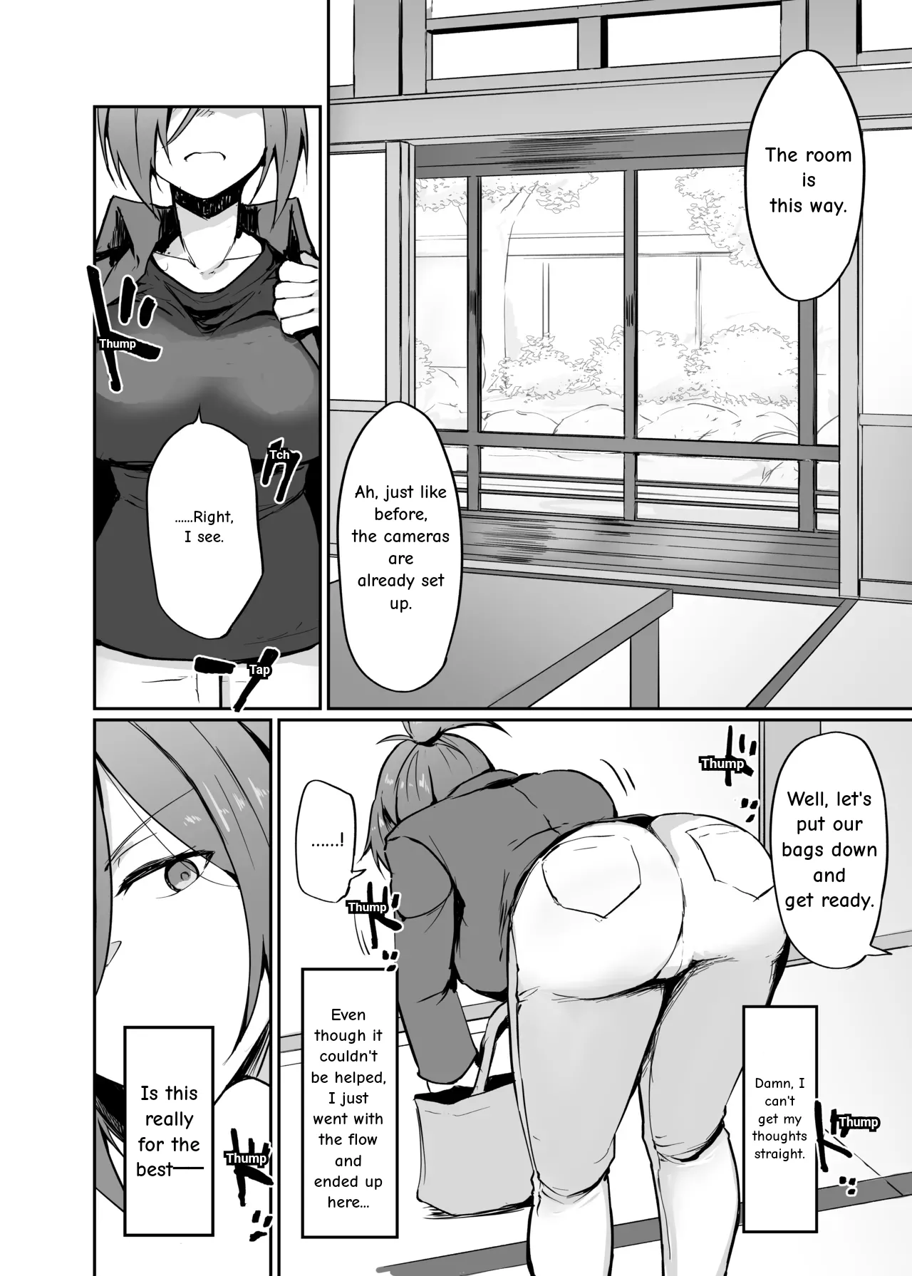 Former delinquent housewife PE teacher, falls in a hot spring inn while wearing a competitive swimsuit page 8 full