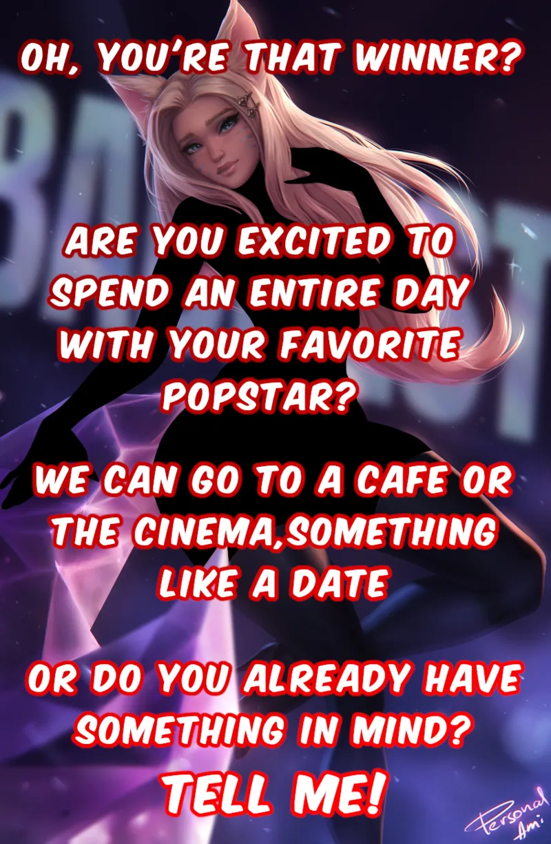 You won a whole day to spend with your favorite pop star, Ahri. Too bad you're a censored betaloser! page 2 full