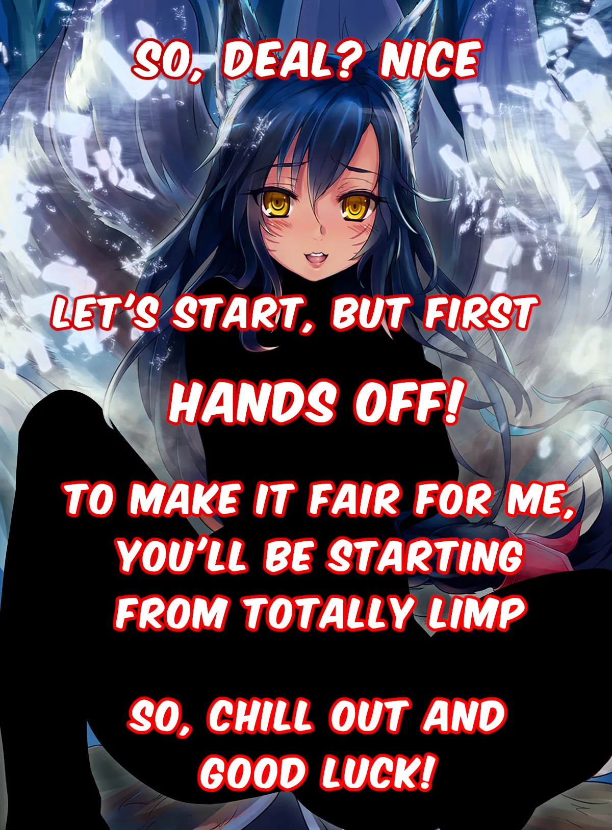 You won a whole day to spend with your favorite pop star, Ahri. Too bad you're a censored betaloser! page 7 full