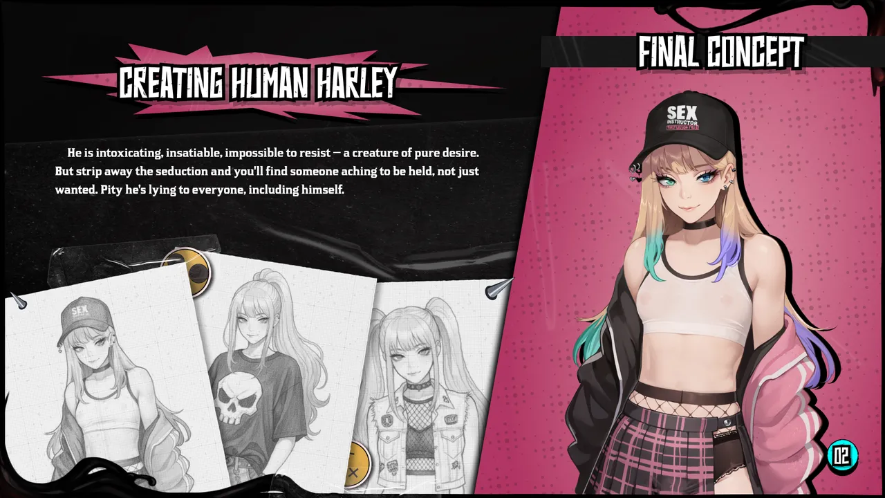 FUTA FUCKS FEMBOYS : Character Artbook - Harley page 3 full