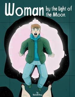 Woman by the of the moon