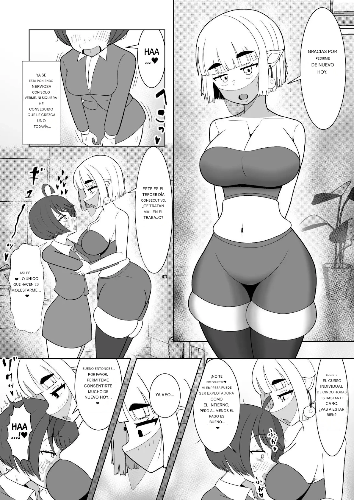 The Girls' Beauty Salon Where You Can Grow One ~Exploitative Company Drone Becomes An Ejaculation Junky~ Español page 3 full