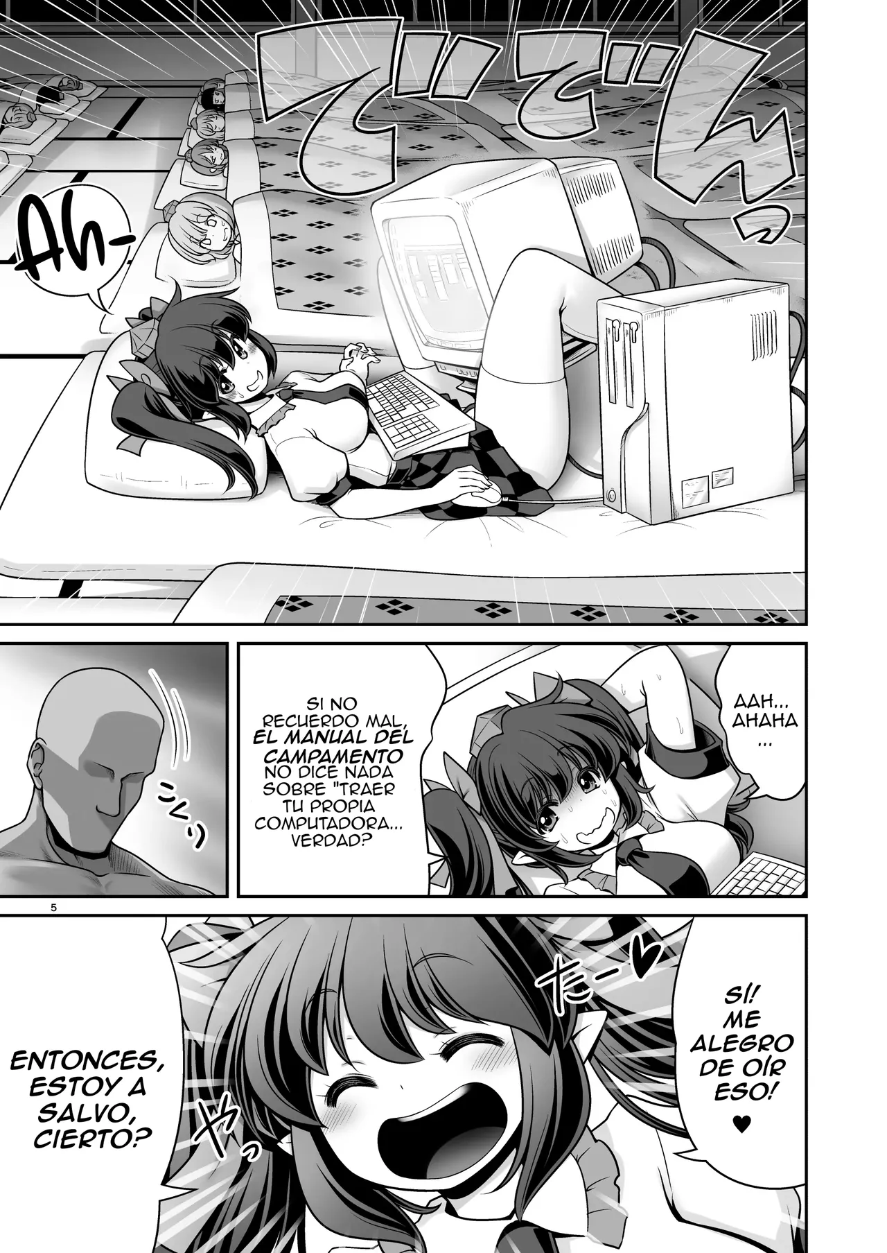 Tengu Gasshuku no Shoutou Jikan-go no Rule! Ihansha wa Dare darou to Ecchi Oshioki!｜¡Reglas Después de Apagar las Luces en el Campamento de Tengu! ¡Cualquier Infractor Será Castigado con Algo Sexual! page 5 full