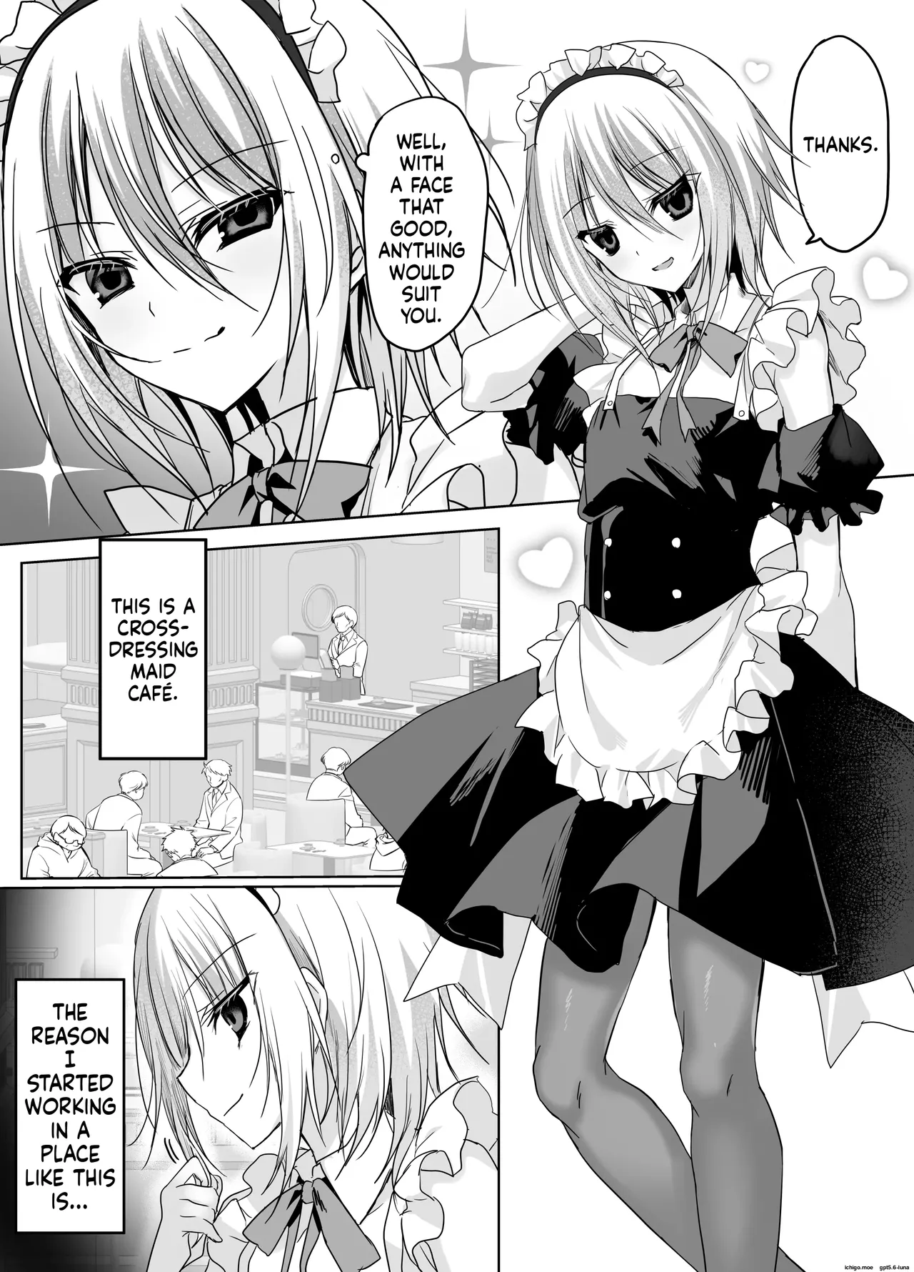 A Humiliating Fall from Grace at the Cross-Dressing Maid Café I Used to Look Down On! page 3 full