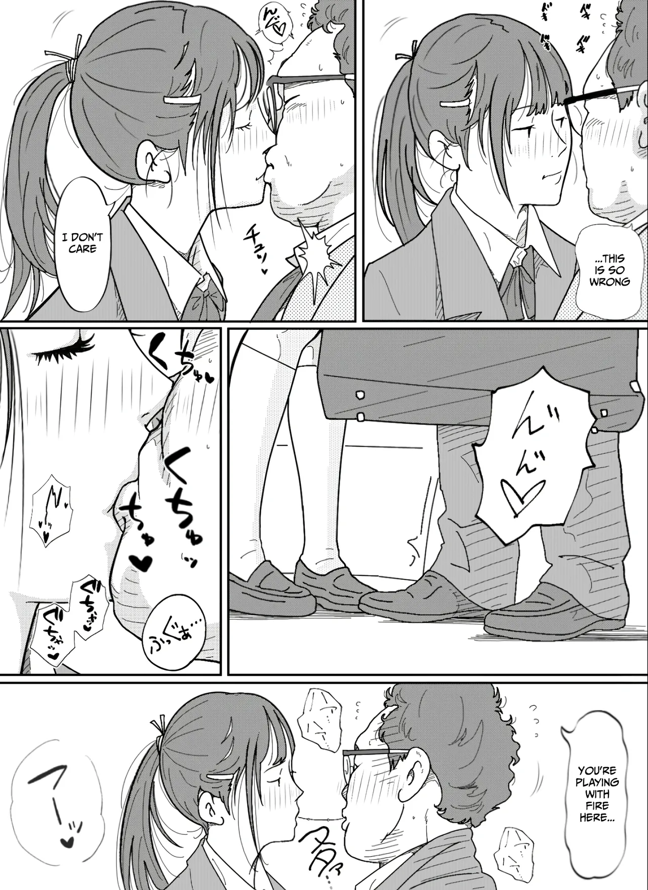 That middle-aged homeroom teacher who pretends to resist but still gives in to his teenage student’s seduction is disgusting. page 10 full