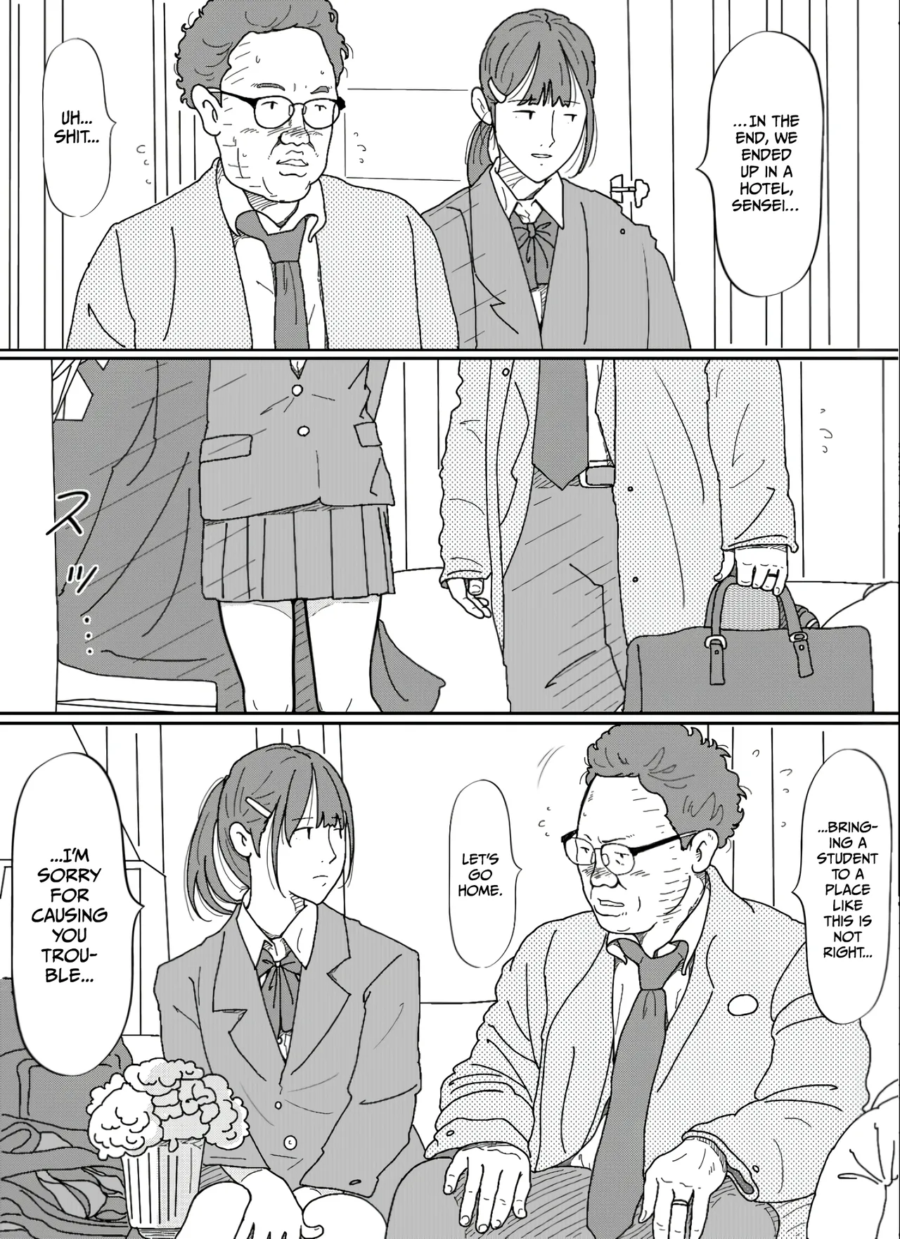 That middle-aged homeroom teacher who pretends to resist but still gives in to his teenage student’s seduction is disgusting. page 7 full
