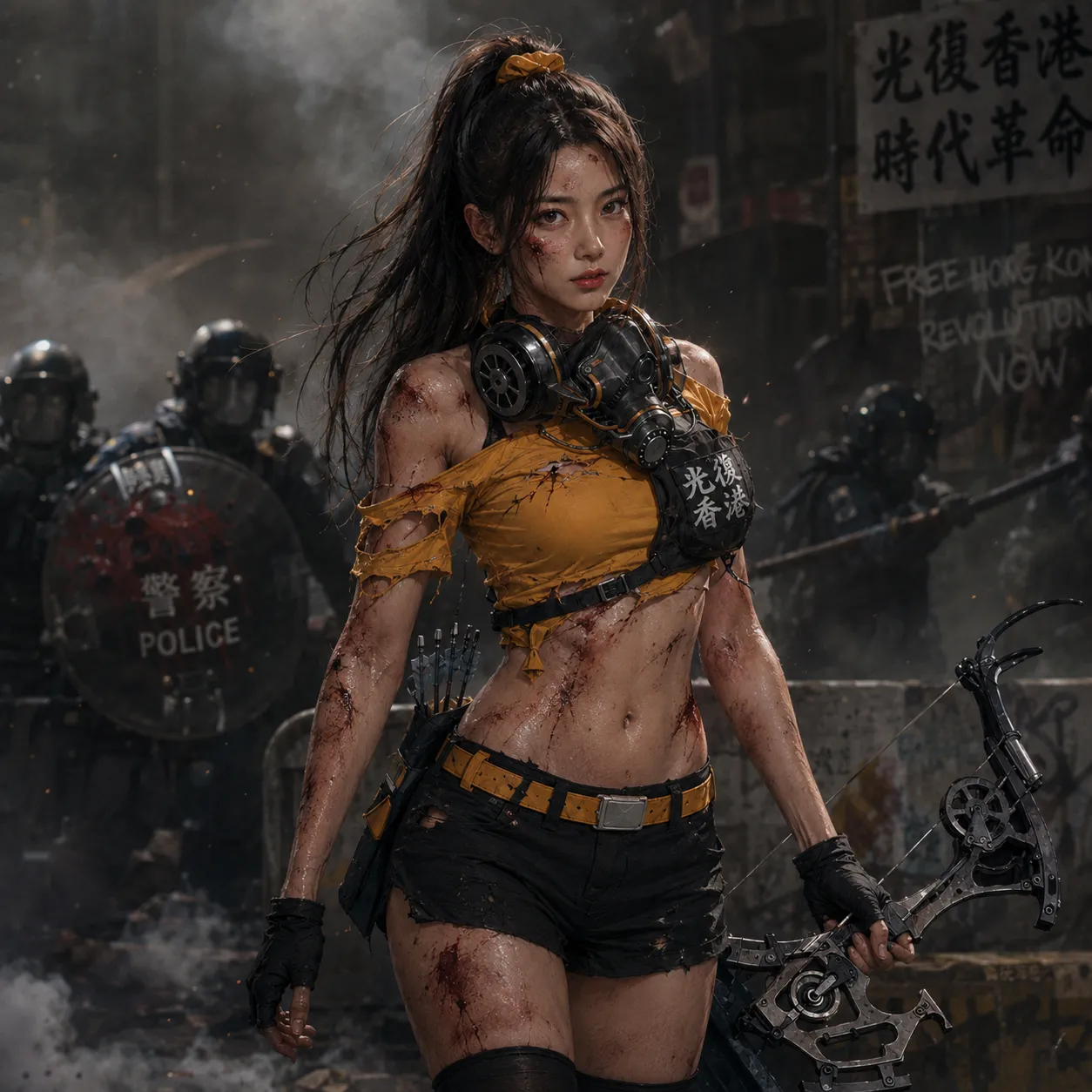 Reversed Front-Inspired Fan Art — Sylvia the Hong Kong Protester Taken into Police Custody page 2 full
