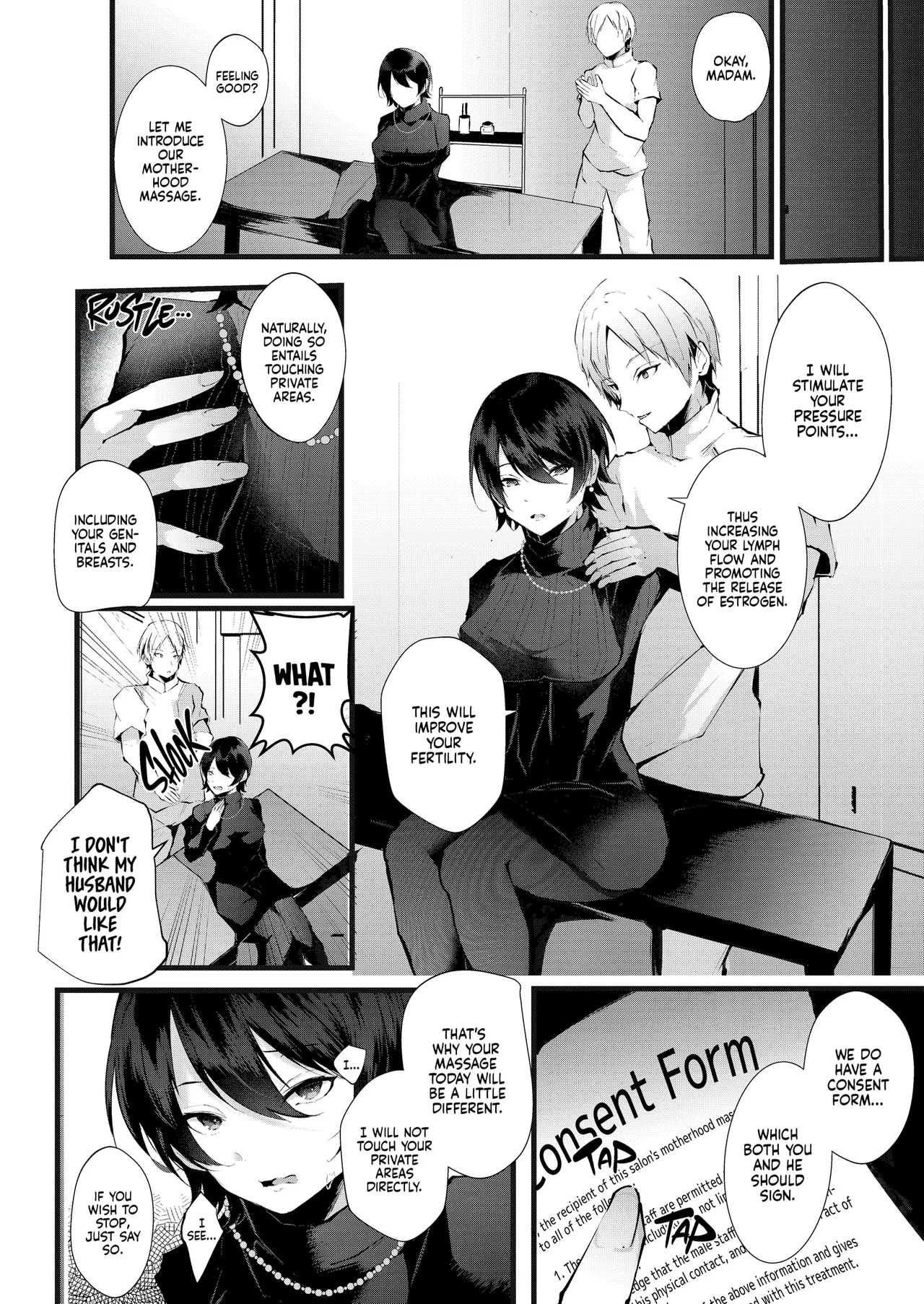 Kakkou no Rakuin ~Ninkatsu Kyonyuu Hitozuma ga Biyaku Jirashi Massage ni Kokomo mo Karada mo Ochiru made~ | The Mark of the Cuckoo page 5 full
