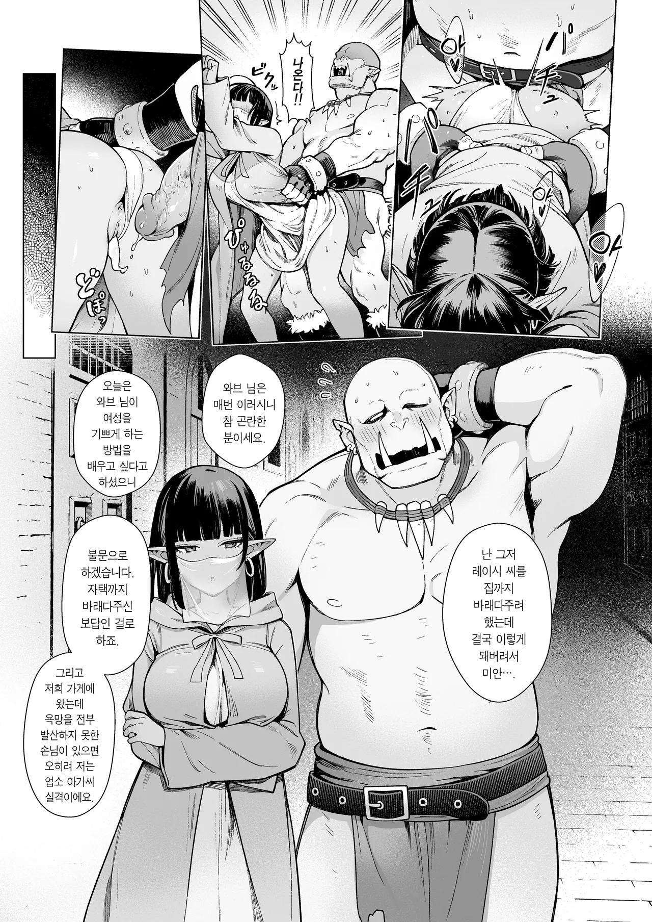 Yosei Shoukan 3-goushitsu Lacy ~Kasshoku Hada Elf o Shimei Shita Dotei Orc~ 2 | 요정창관 3호실 레이시 ~갈색 피부의 엘프를 지명한 동정 오크~ 2 page 4 full