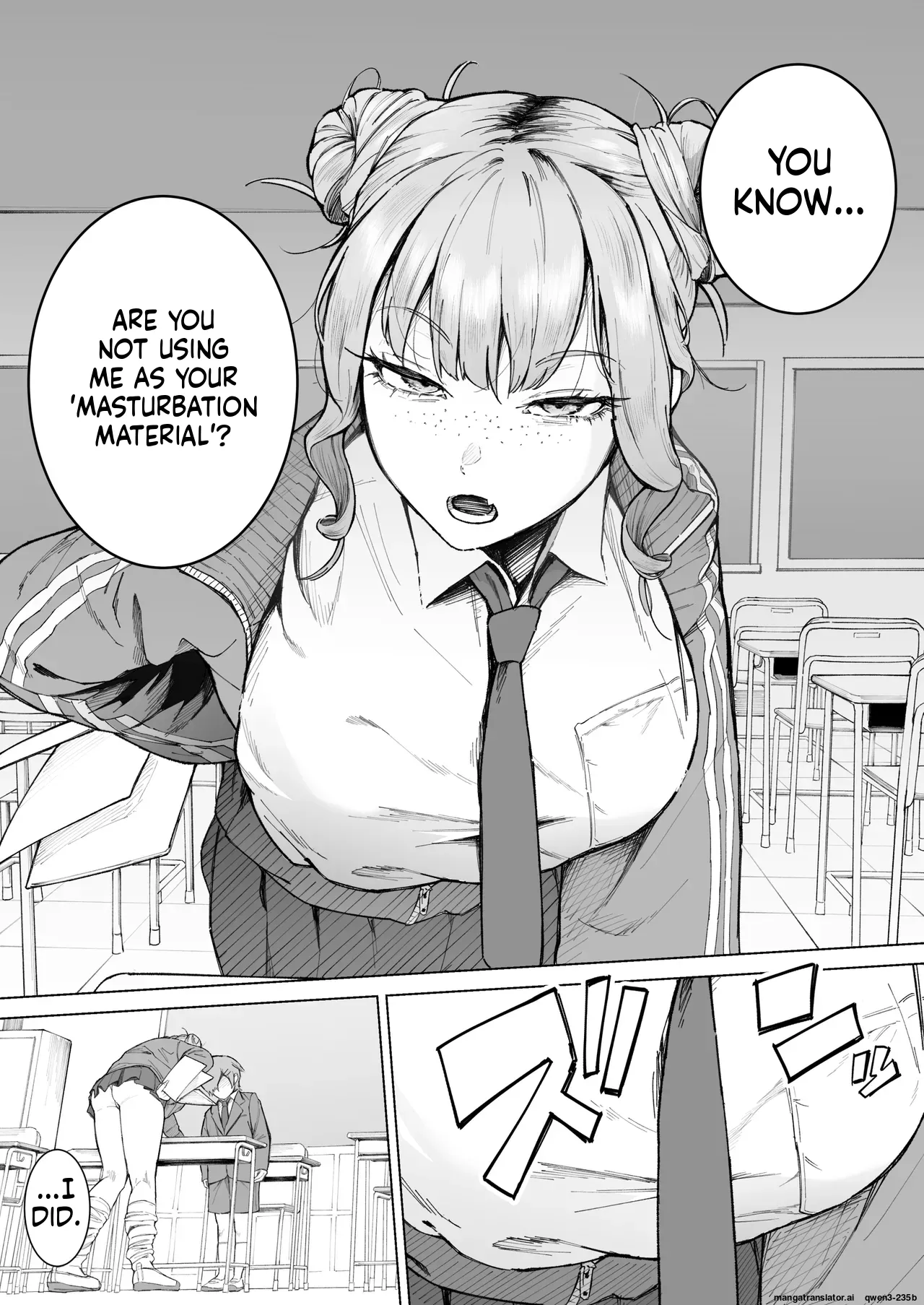 Hey, aren't you using me as your "fap material"? ~The story of how I got caught using the tall, gal-type girl in my class as my fap material page 8 full