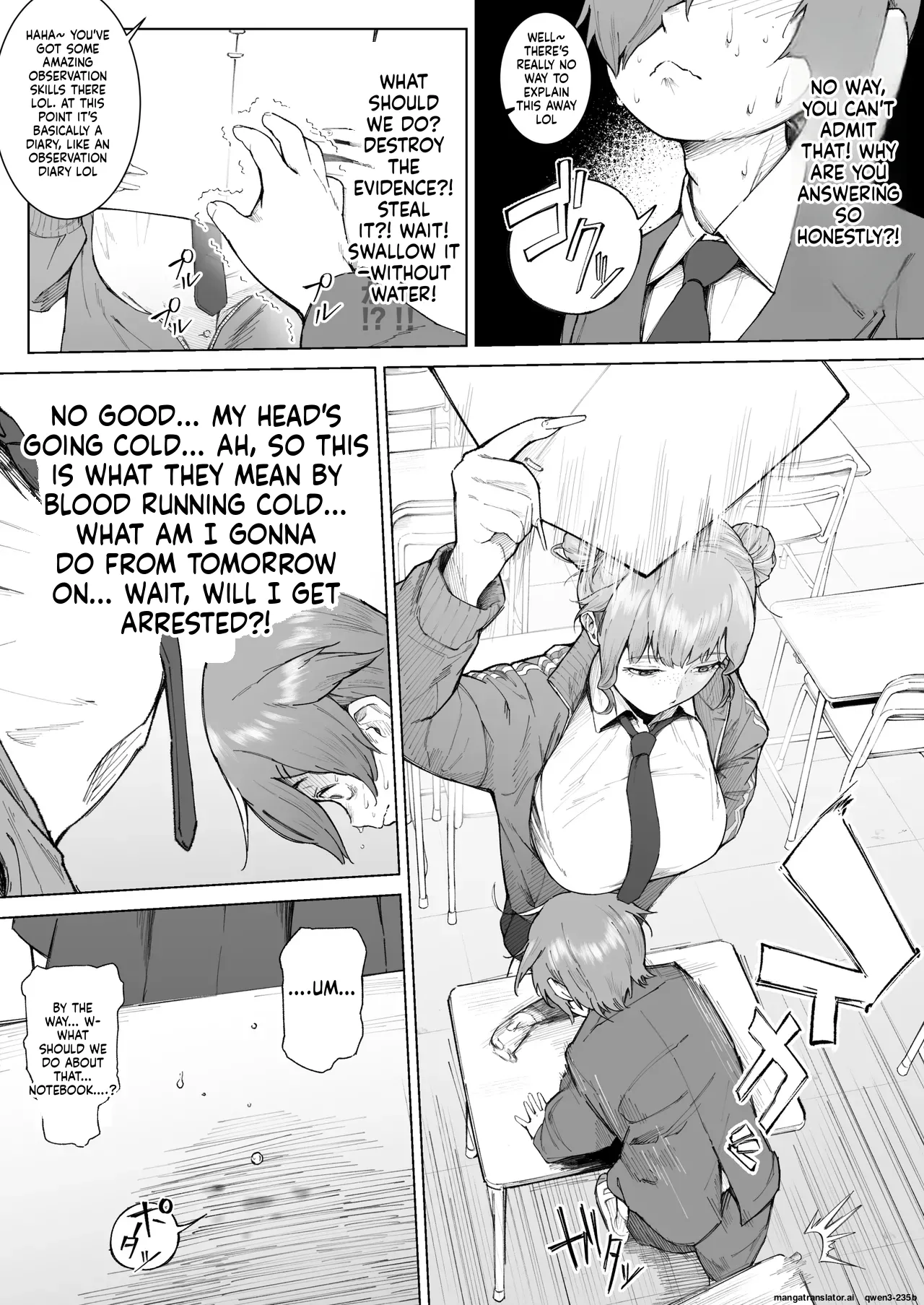Hey, aren't you using me as your "fap material"? ~The story of how I got caught using the tall, gal-type girl in my class as my fap material page 9 full