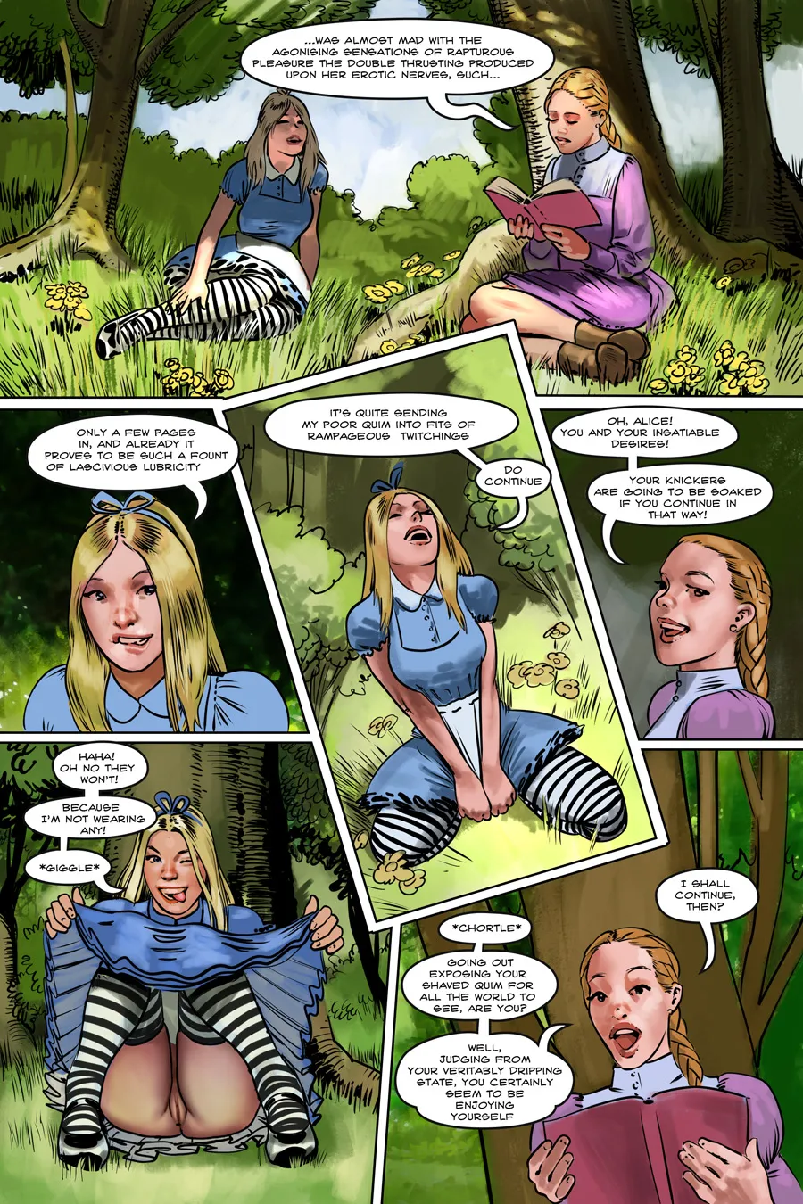 Alice off the deep end 2025 Alice in Wonderland Parody page 3 full