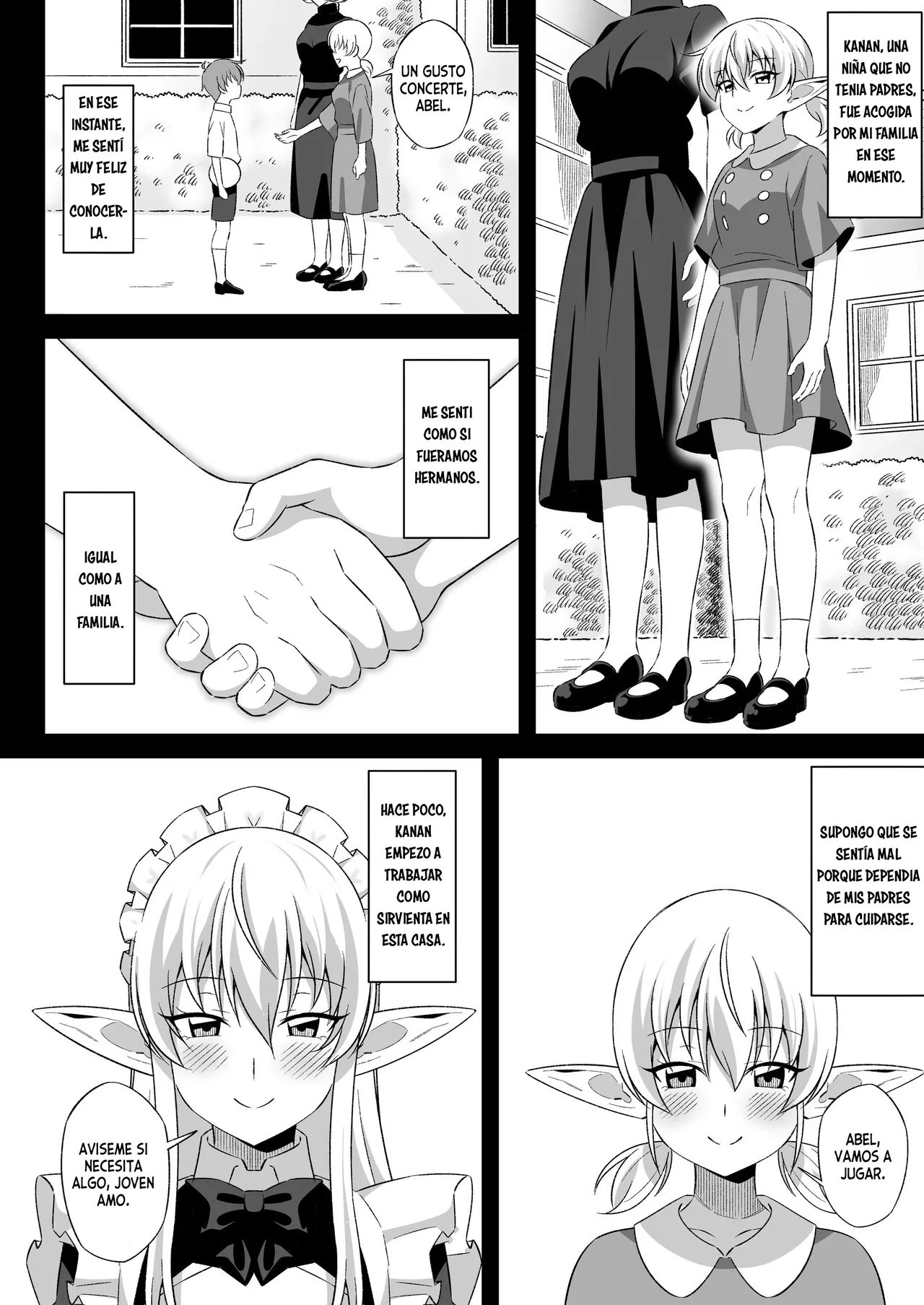Oyashiki ni Tsukaeru Elf wa Goshujin-sama ni XXXX de Gohoushi Suru no ga Shigoto desu｜La elfa que sirve en la mansión tiene como trabajo complacer a su señor page 3 full