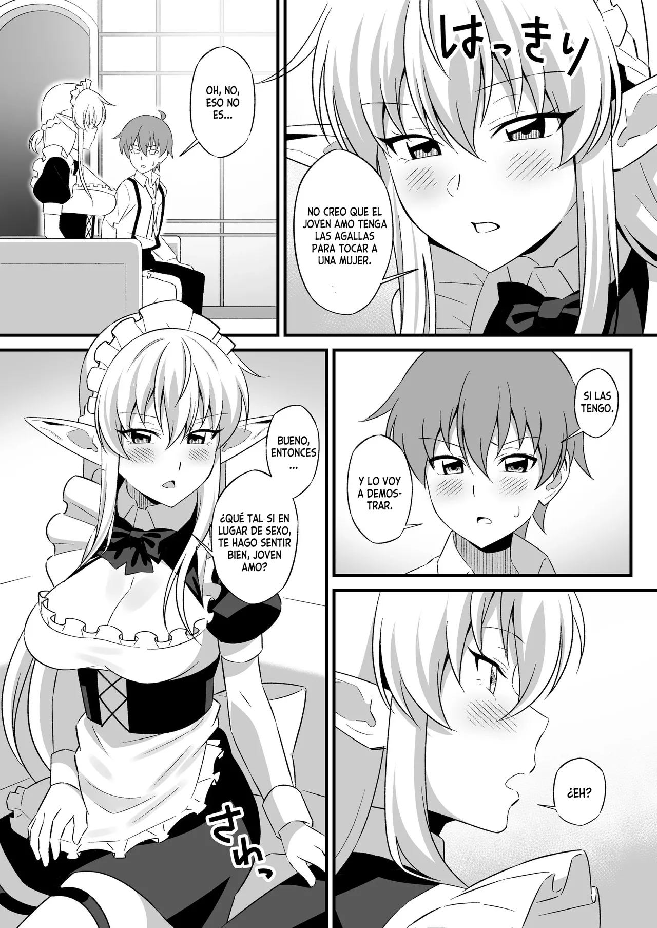 Oyashiki ni Tsukaeru Elf wa Goshujin-sama ni XXXX de Gohoushi Suru no ga Shigoto desu｜La elfa que sirve en la mansión tiene como trabajo complacer a su señor page 6 full
