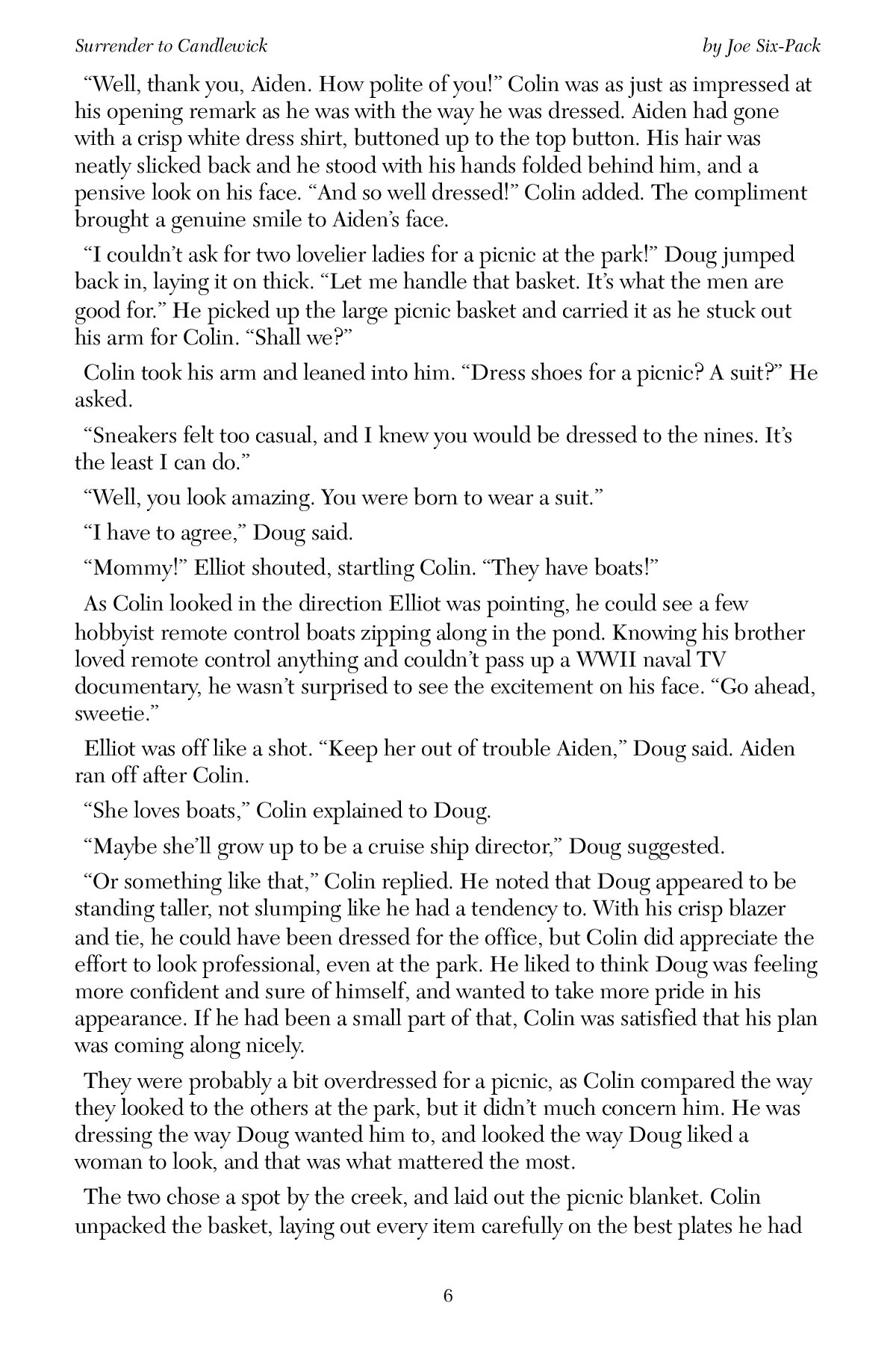 surrender to candlewick joe six-pack page 9 full