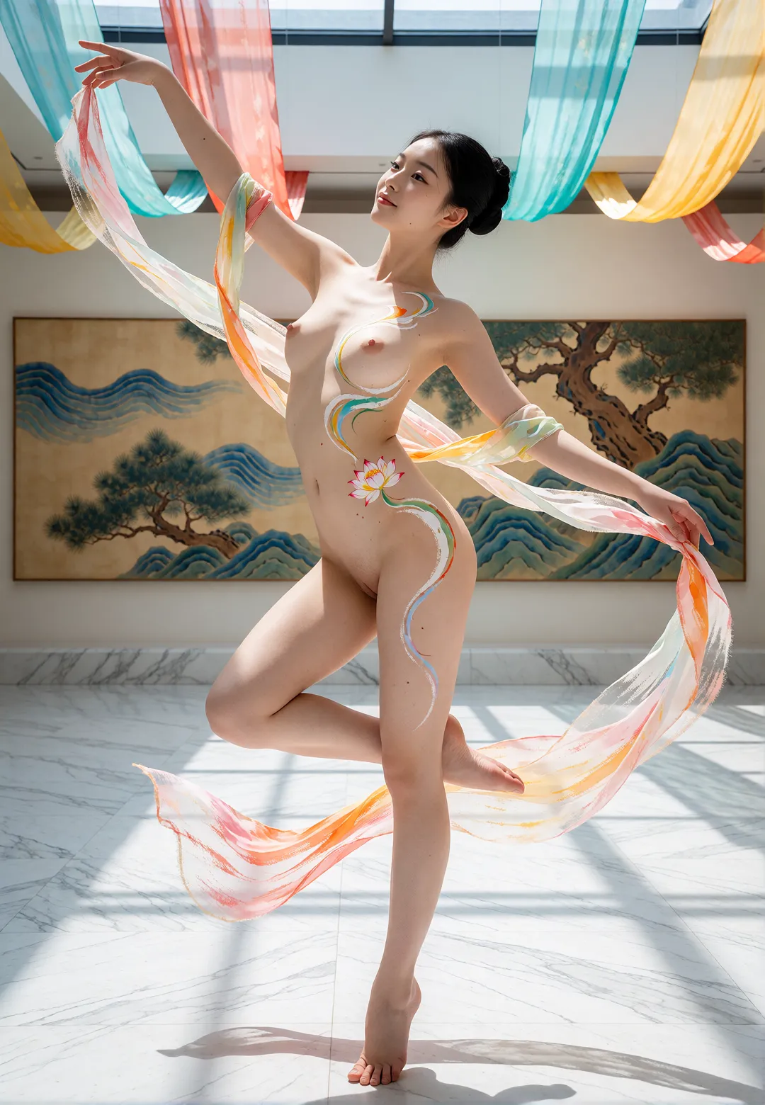 Chinese ancient style body painting 中国风元素人体彩绘 page 8 full