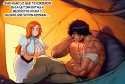 Cuidados Especiales con Orihime Después de una Dura Batalla - Orihime Inoue x Yasutora Chad