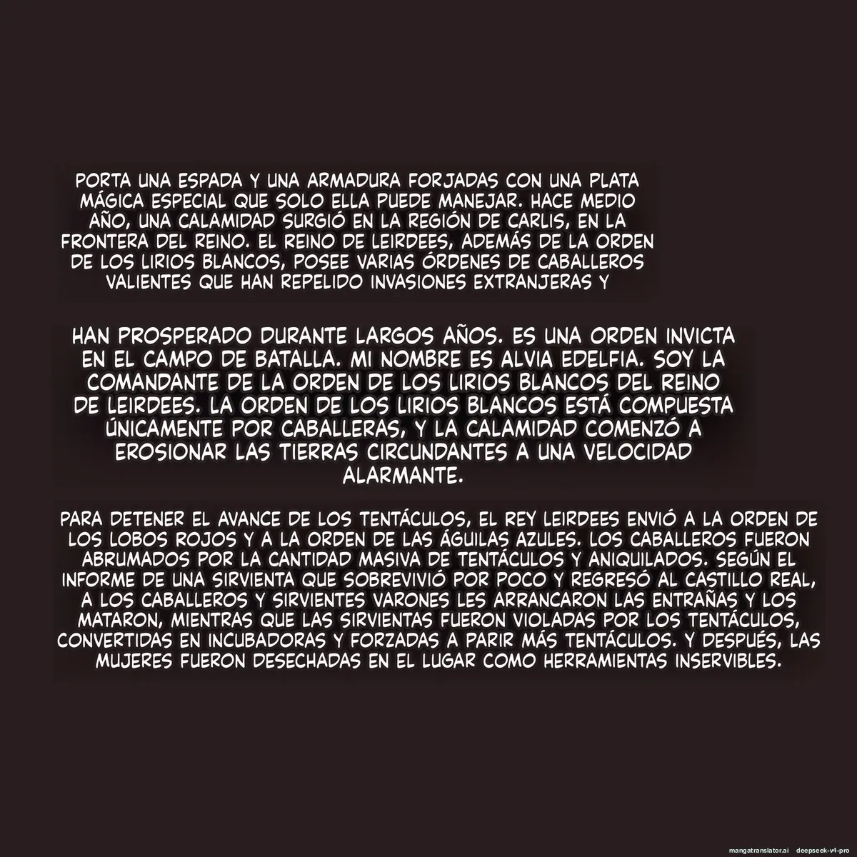 La orden de caballeros cuya vida terminará si no derrotan a los tentáculos antes de ser convertidos en criaderos y agotar sus 200,000 óvulos. page 2 full