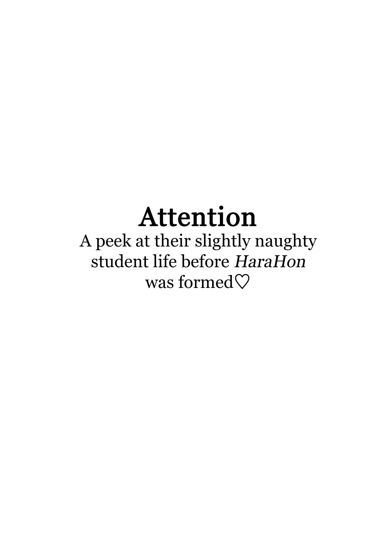 Our Story ~HaraHon Diary #00~ page 3 full