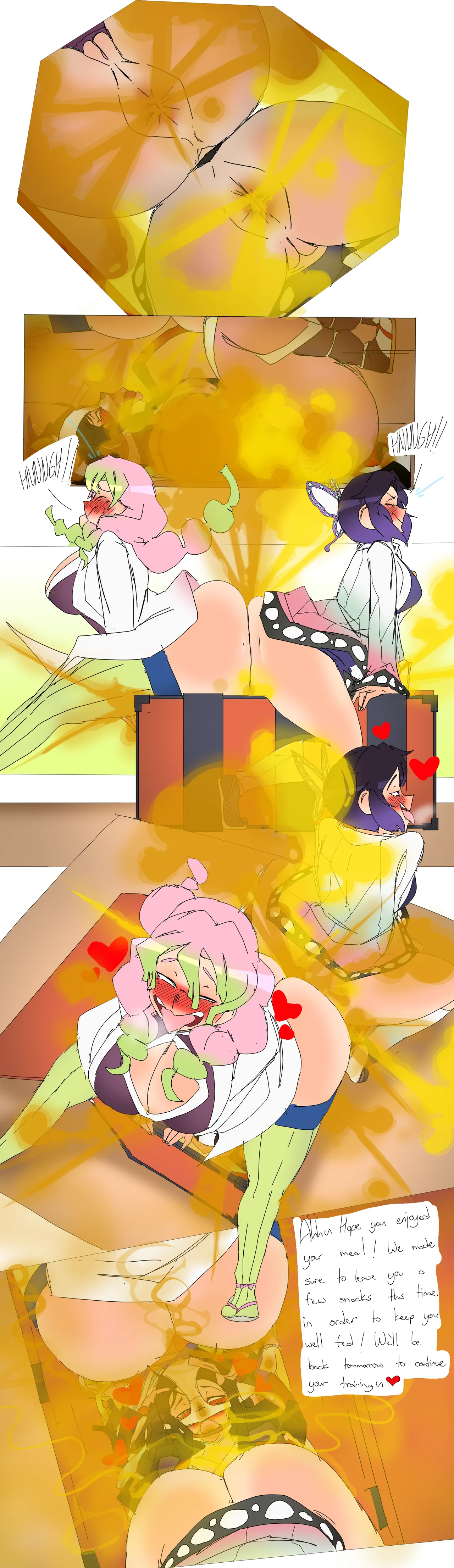 Mitsuri and Shinobu Feeding Nezuko page 3 full