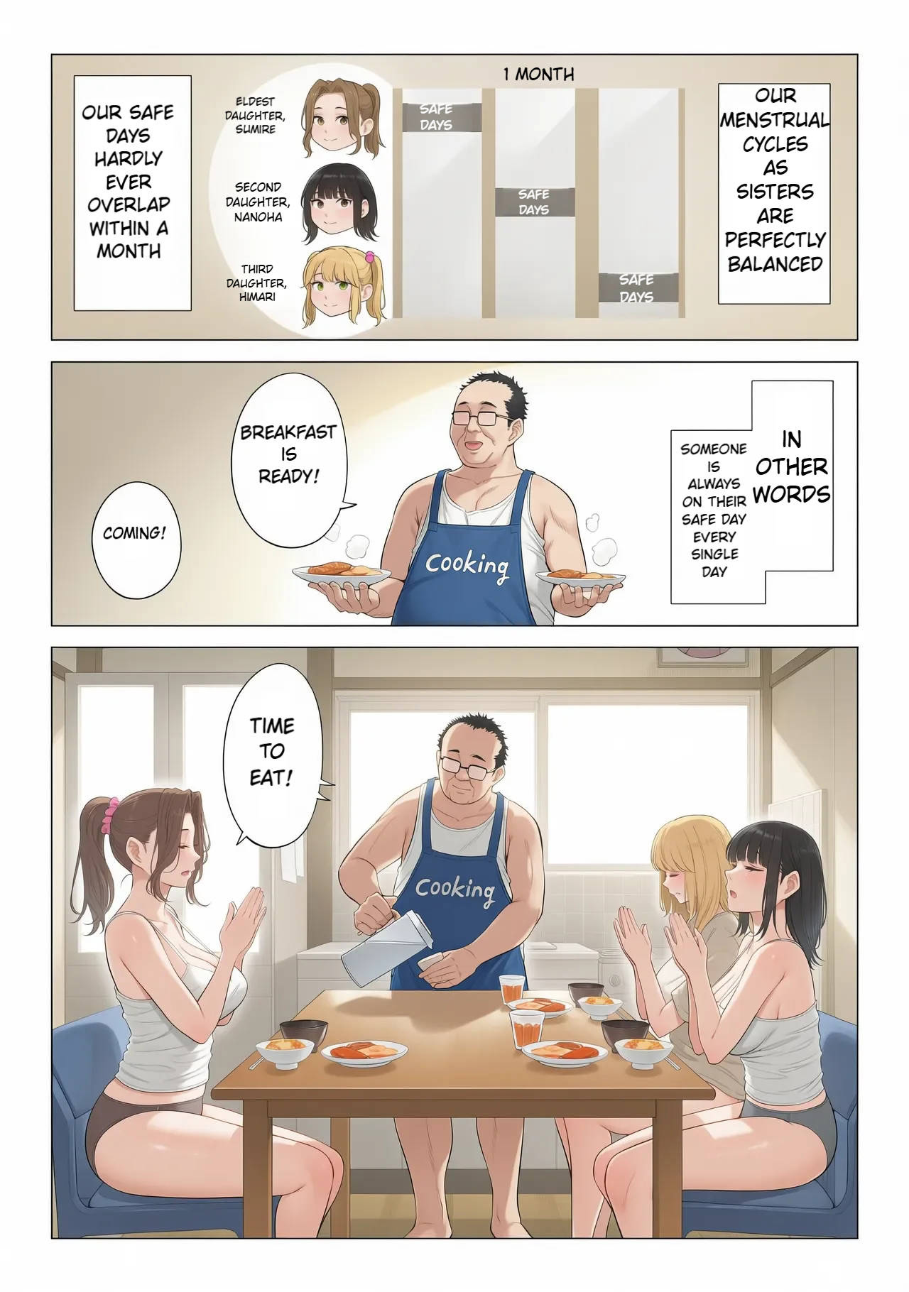 Ogifu-san no Seiyoku Shori wa Watashi tachi Sanshimai no Mochi mawari | Taking the turn - The story of how us three sister took care of our step-father needs page 10 full