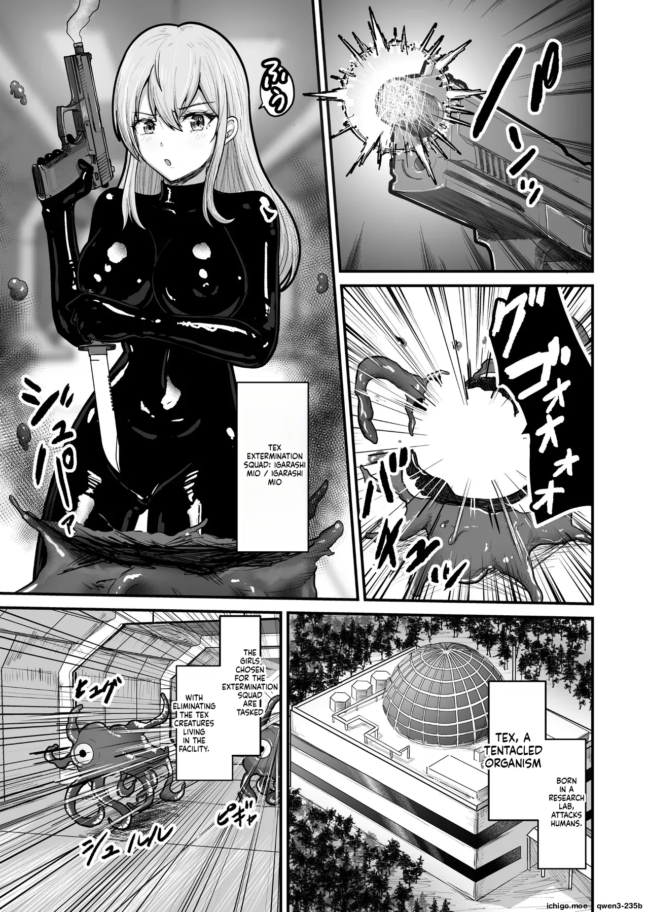 Wearing a sensory deprivation suit, she holds out expressionlessly at first, but after it gets destroyed she ends up making ahegao faces and cumming nonstop page 4 full
