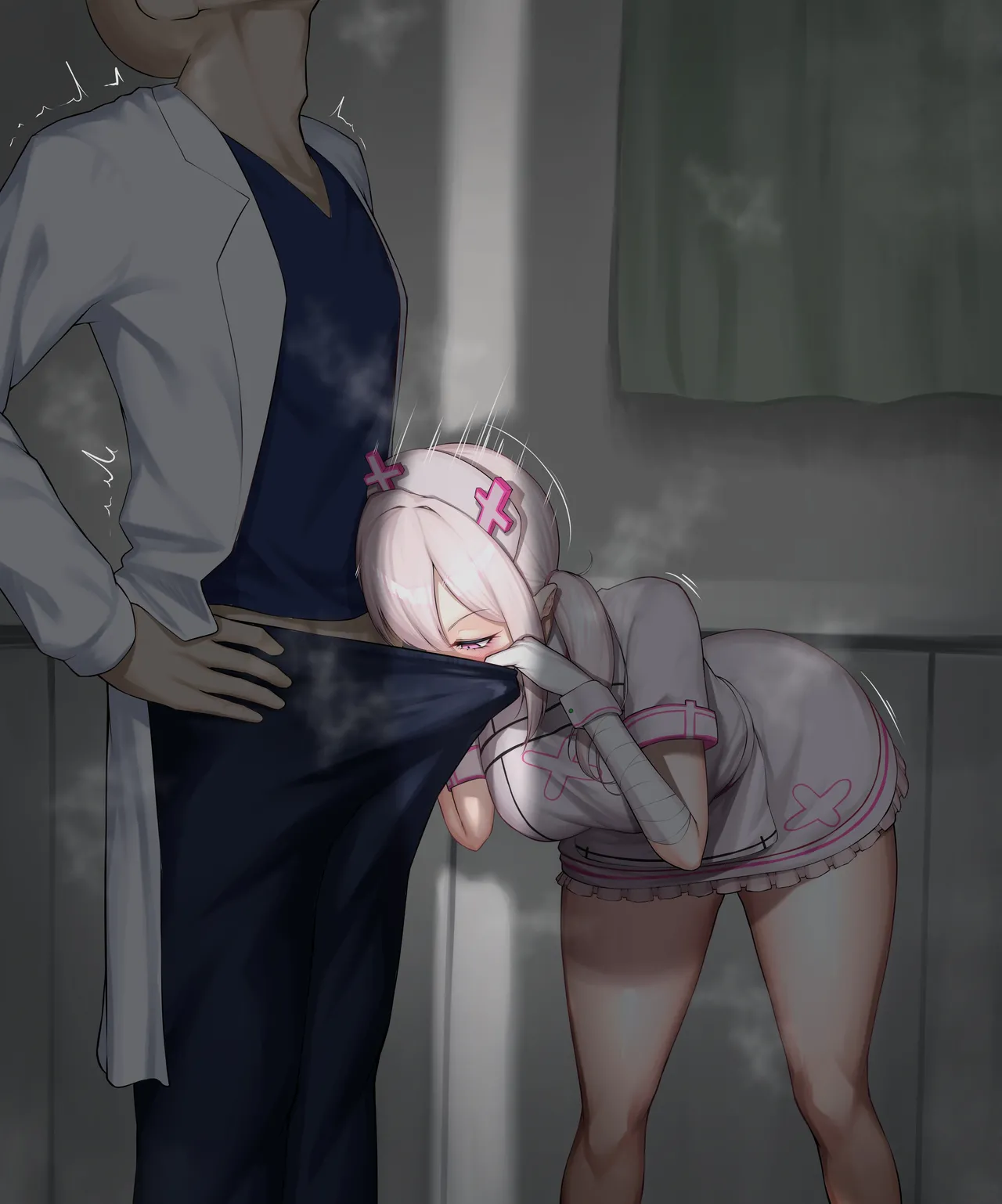 あこがれてる看護師をこっそりのぞき見してみたが・・・♡ page 4 full